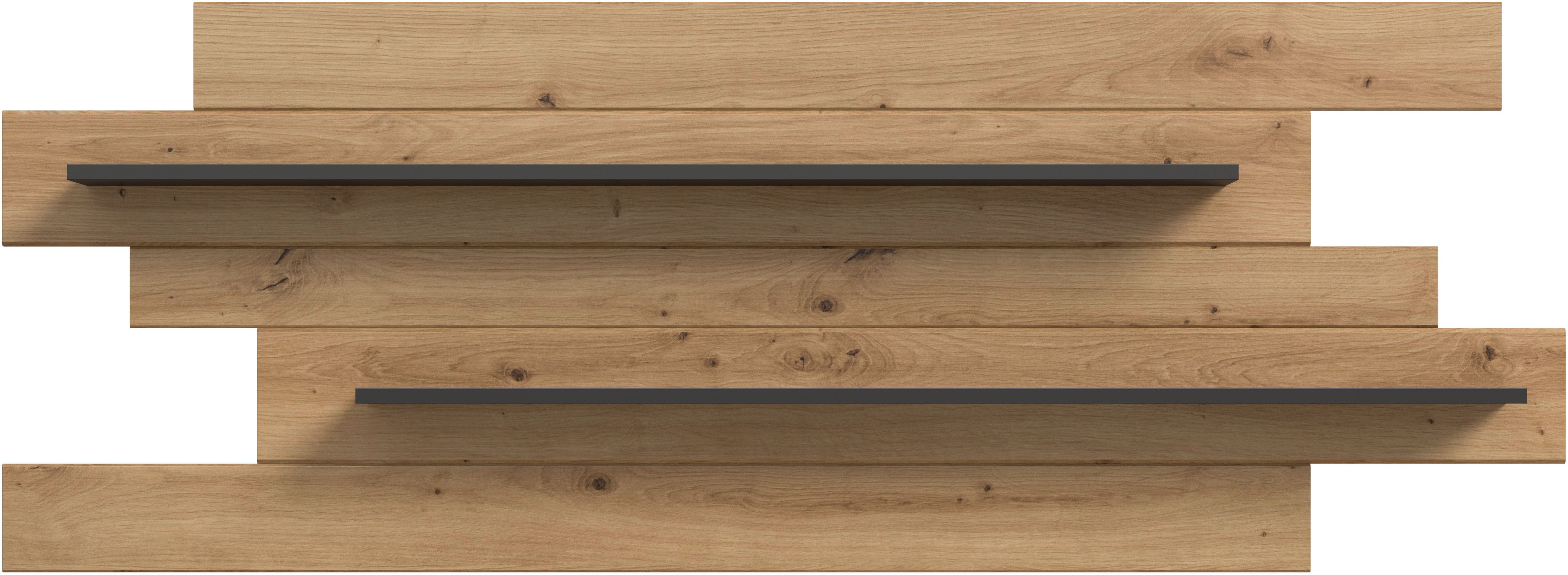 Home affaire Wandboard REHAT, Breite 180 cm, inkl. 2 Ablageböden, 1-tlg., Wandregal, Wandpaneel, Regal, Paneel, Ablageboard