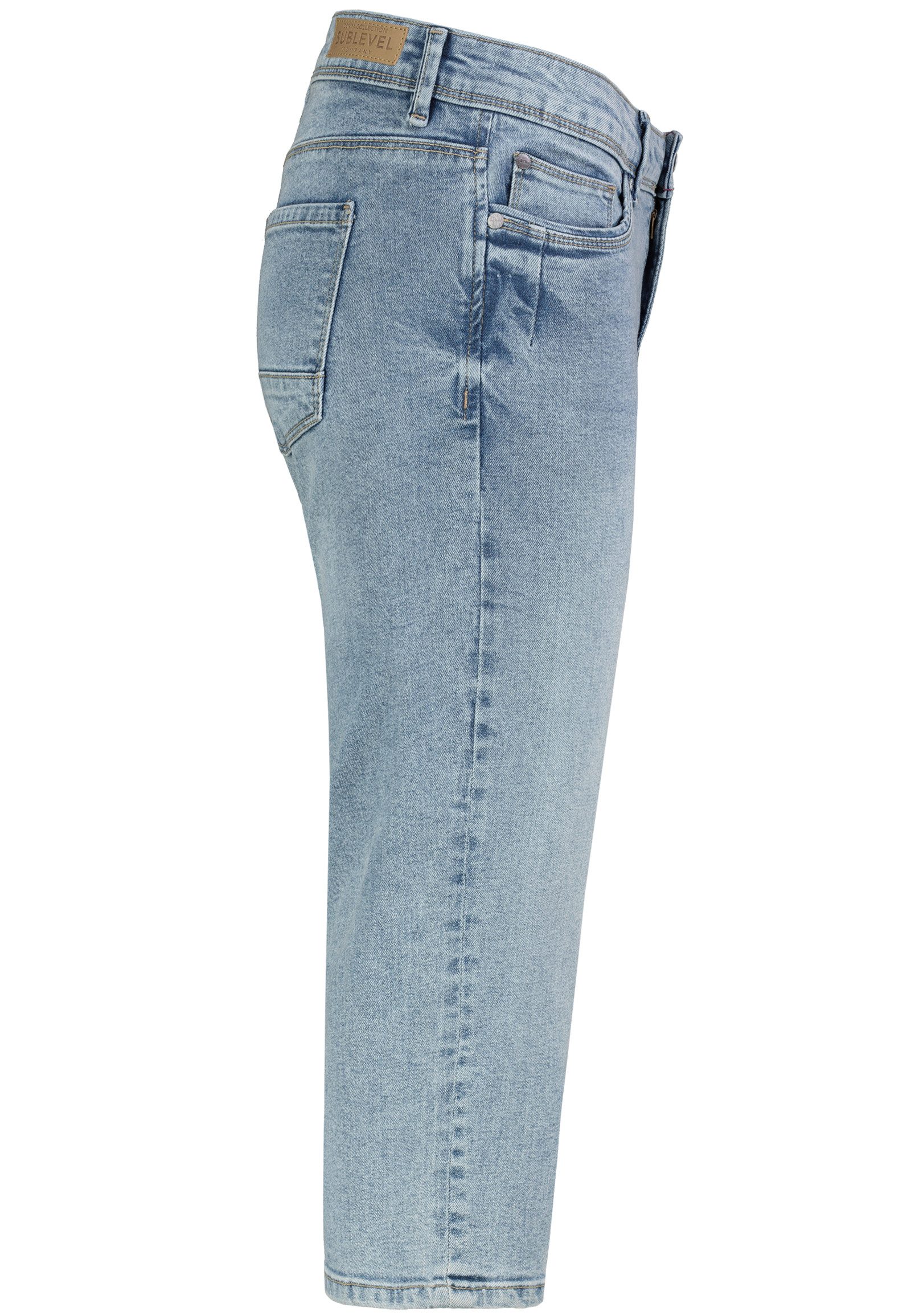 SUBLEVEL Caprijeans Damen Hose 3/4 Jeans Flex Dehnbar Frühling Sommer Dehnbar Stretch Baumwolle – Bild 4 von 5