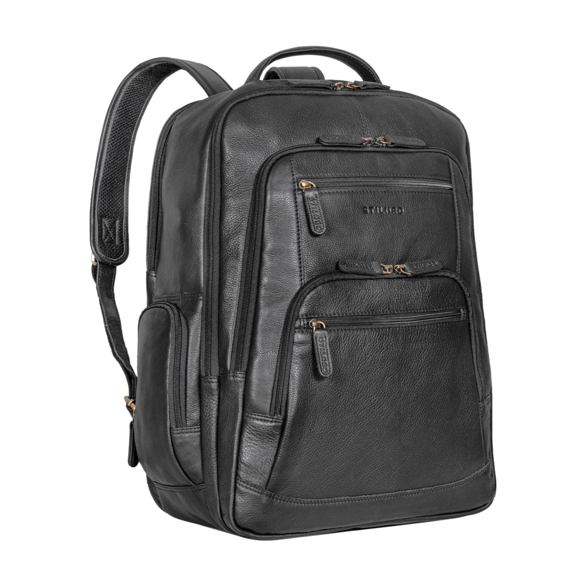 Notebook-Rucksack "Igor" Leder Rucksack mit Laptop-Fach 18 Zoll Groß Damen und Herren