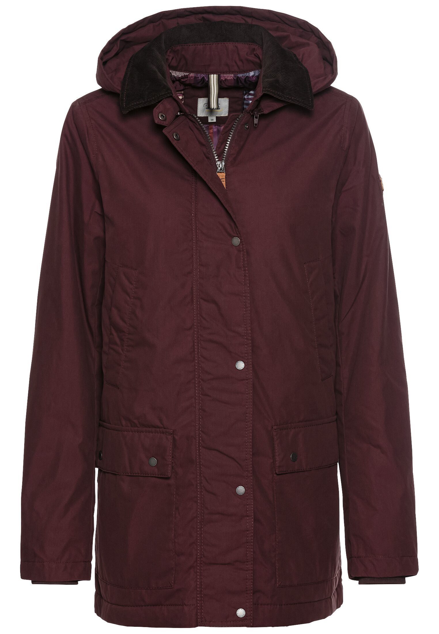 camel active Parka Wachsjacke mit abnehmbarer Kapuze günstig online kaufen