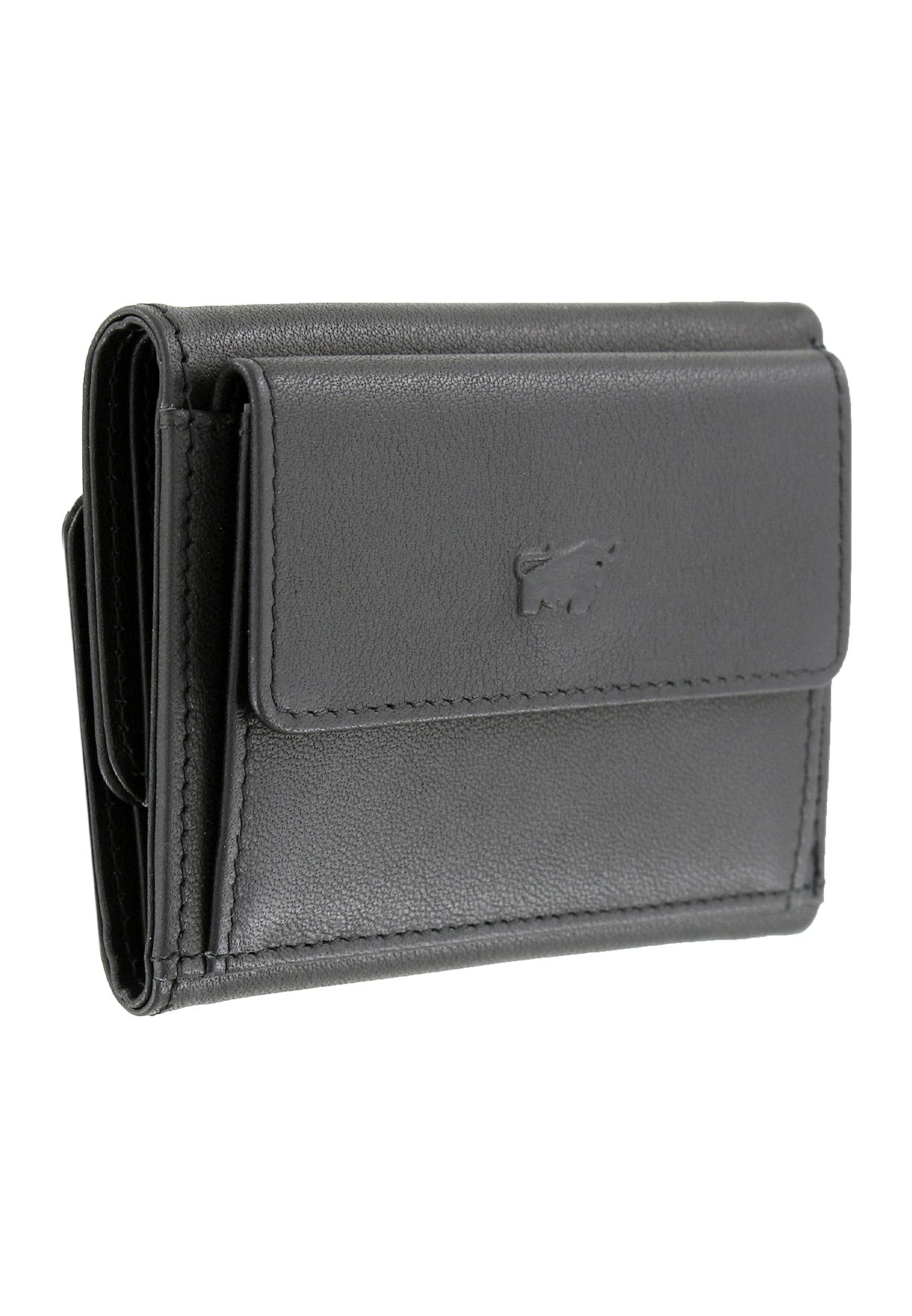 Damen Alle Damentaschen Braun Büffel Mini Geldbörse ARIZONA 2.0 Geldbörse S Flap schwarz, klein und kompakt für Münzen und Schei