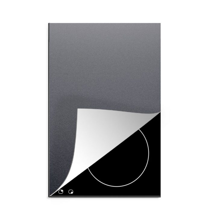 MuchoWow Herdblende-/Abdeckplatte Aluminiumdruck - Metall - Grau Vinyl (1 tlg) Küchen Dekoration für Induktionsherd Induktionskochfeld