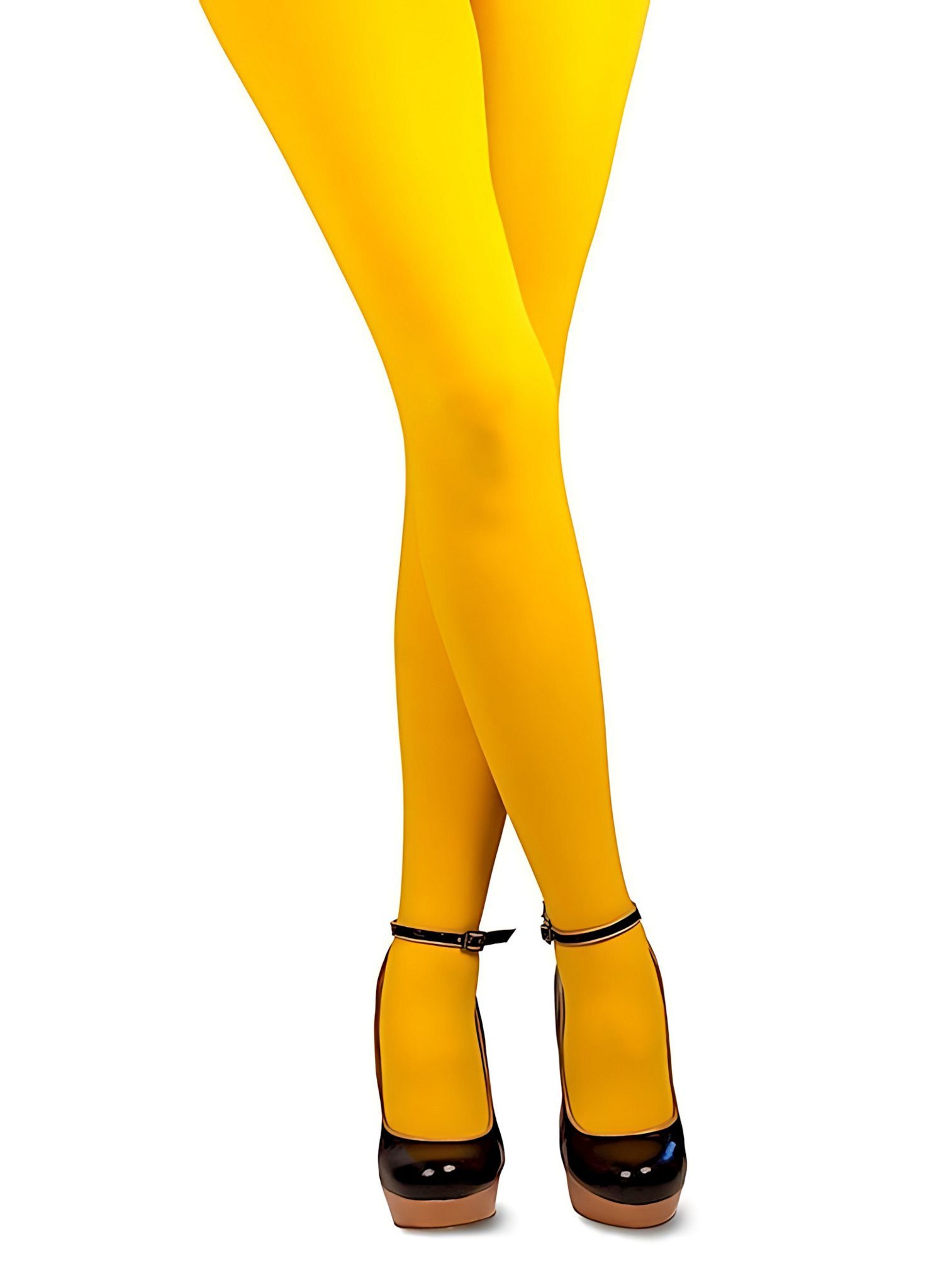thetru Strumpfhose Blickdichte Strumpfhose gelb (1 St) Einfarbige Strumpfho günstig online kaufen