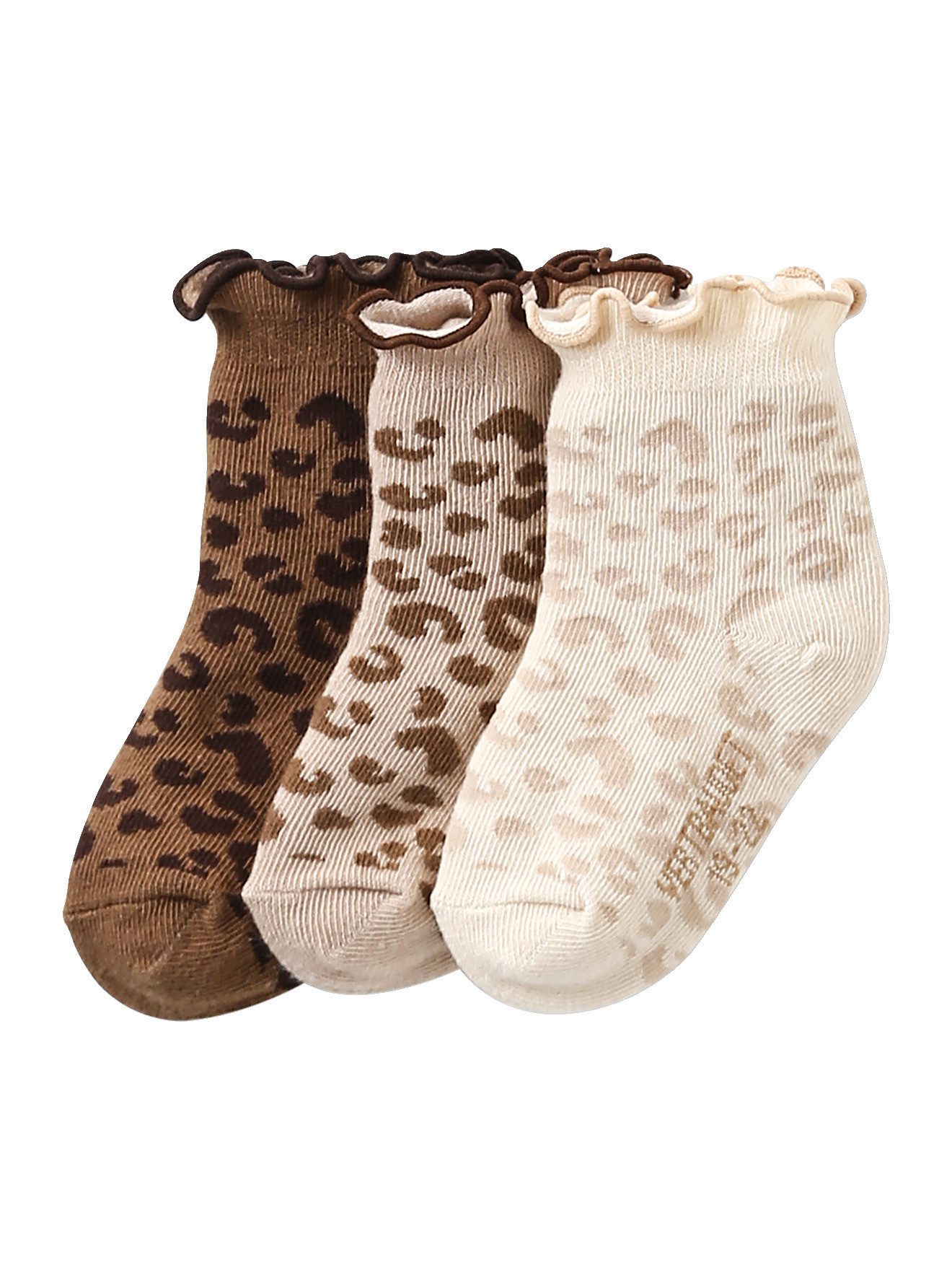 vertbaudet Socken Baby Socken Mädchen, Leopardenmuster 3er-Pack