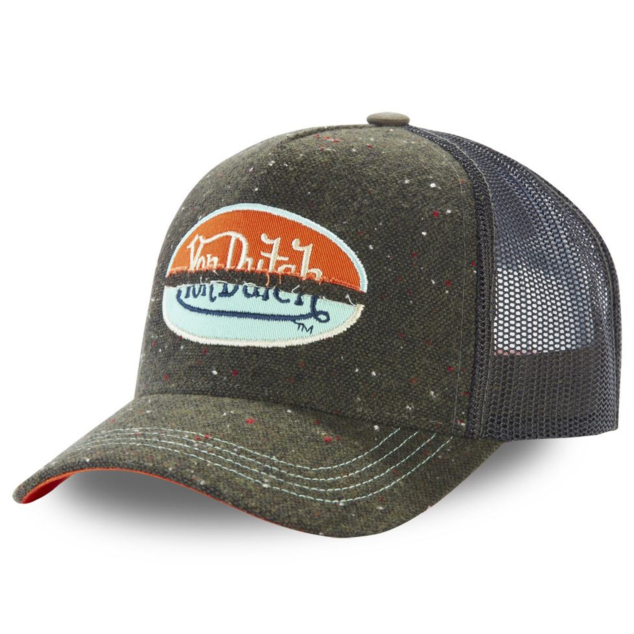 Von Dutch Trucker Cap Von Dutch Originals Trucker Cap - Dots & Splited Patch Black (Basecap, Basecap, Meshcap, Trucker Kappe)