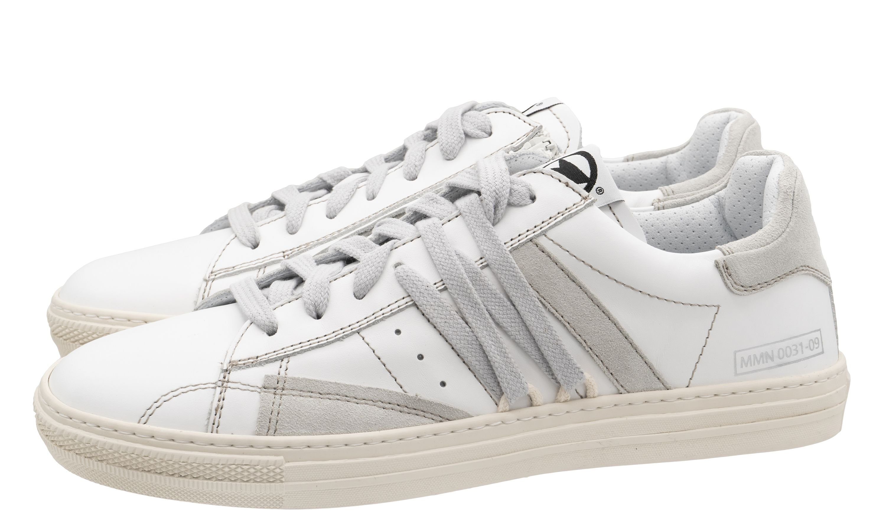 Momino Momino 4270 Sneaker Damen Teenager Halbschuhe Leder Weiß Sneaker