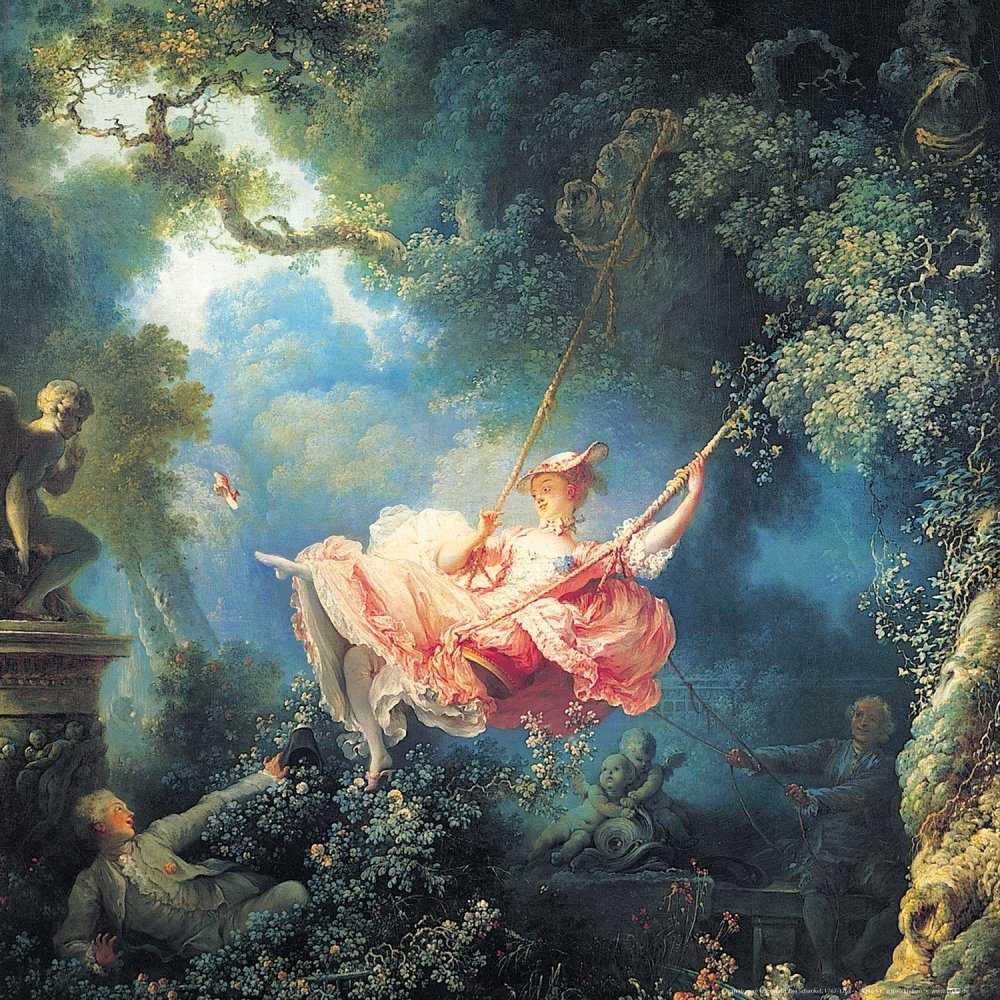 Kunstdruck Fragonard Glücklichen - 1art1 Die Schaukel, Jean-Honoré Zufälle 1767 Der