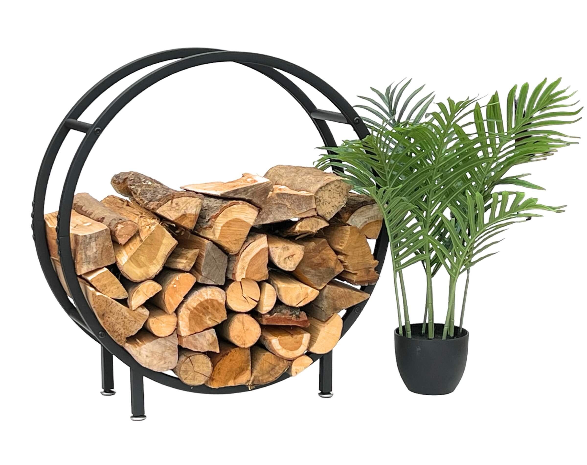 DanDiBo Kaminholzregal Metall Schwarz Rund 60 günstig online kaufen