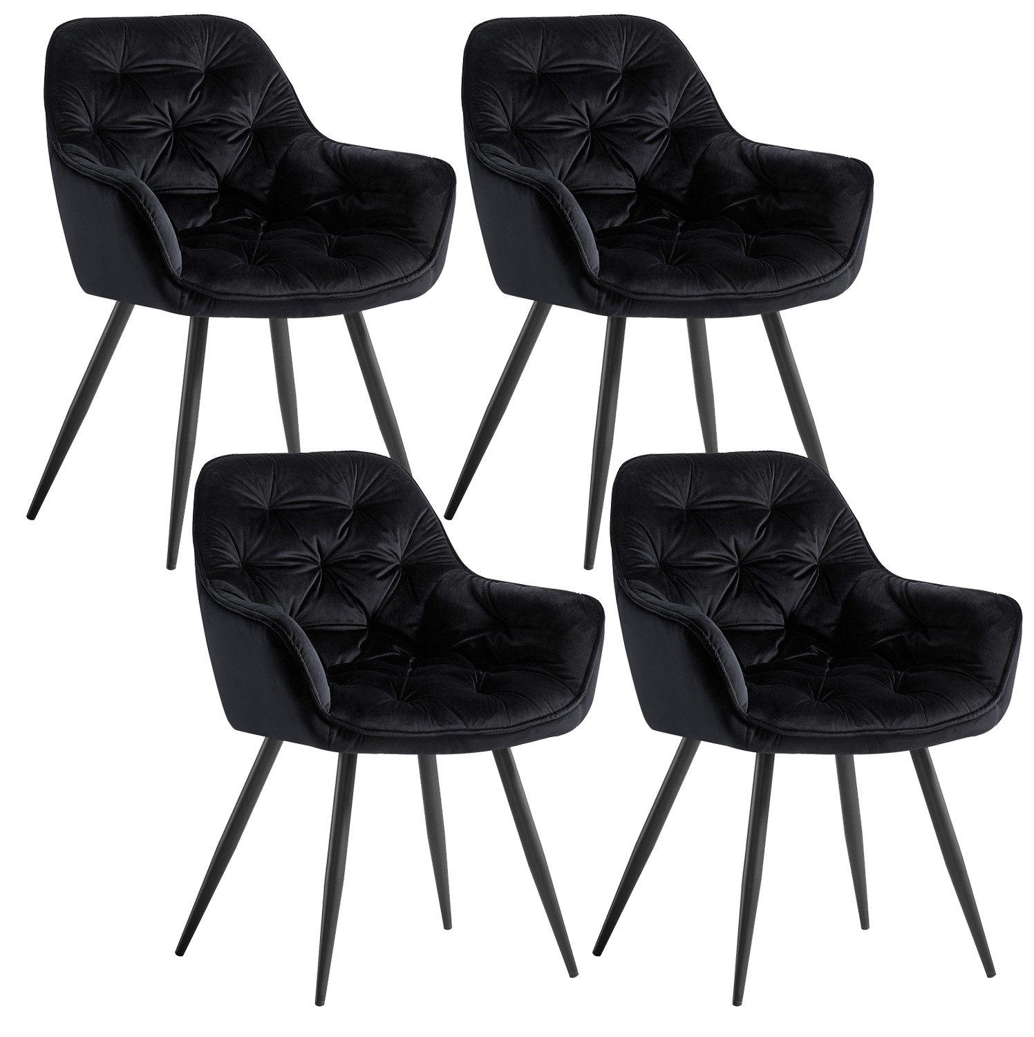 JYMTOM Esszimmerstuhl mit dickem Samtstoff gepolsterter Sitz, Armlehnen und günstig online kaufen