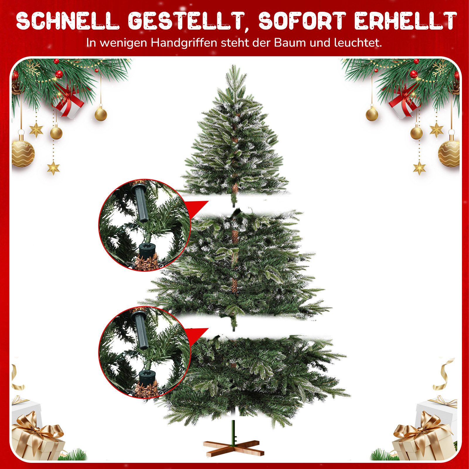 Ferghana Künstlicher Weihnachtsbaum 150/180/210/250CM auswählbar, mit 240-6 günstig online kaufen