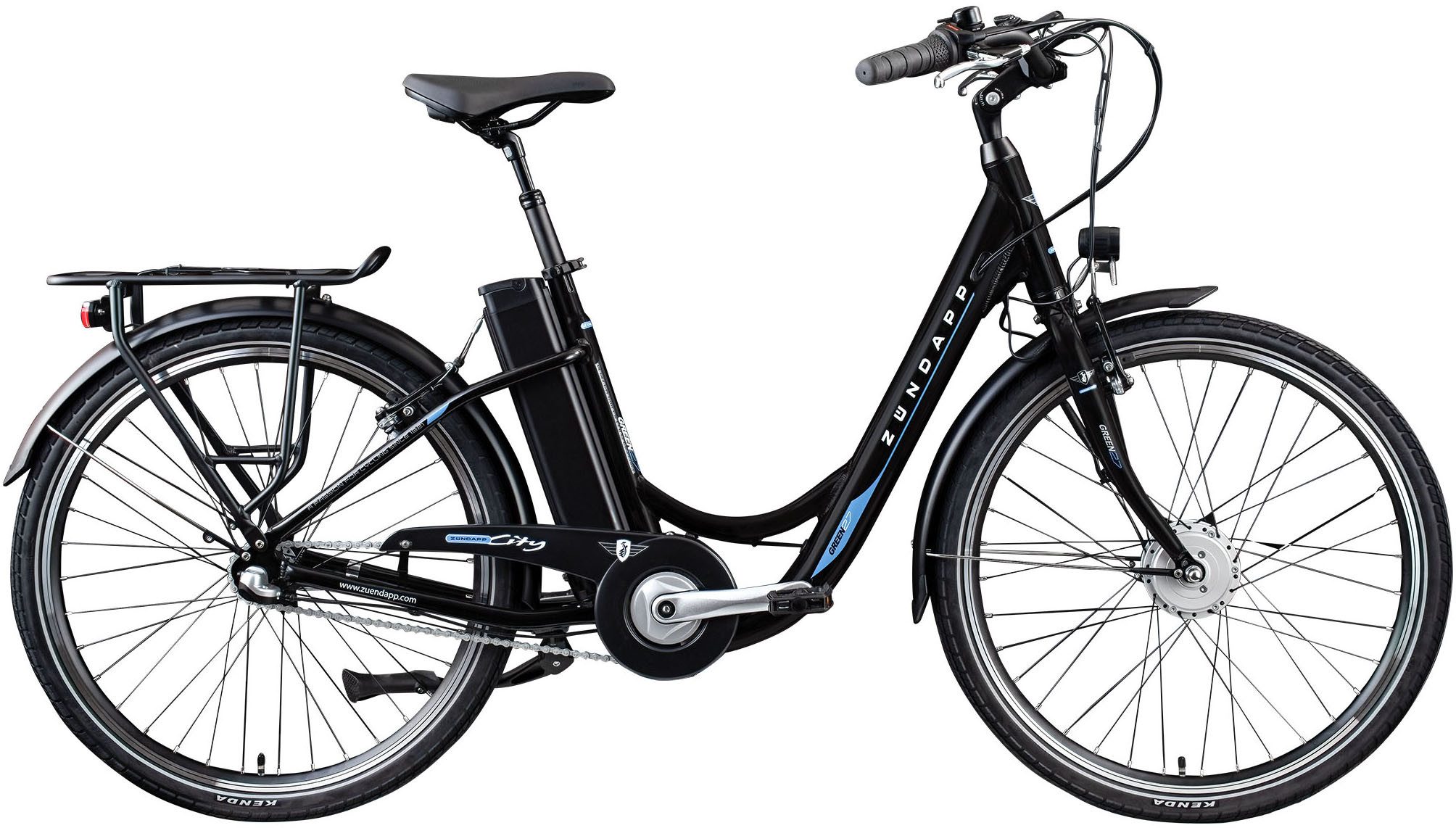 Zündapp E-Bike Cityrad Green 2.7, 3 Gang Shimano Nexus Schaltwerk, Nabenschaltung, Frontmotor, 531,6 Wh, Pedelec, Elektrofahrrad für Damen u. Herren