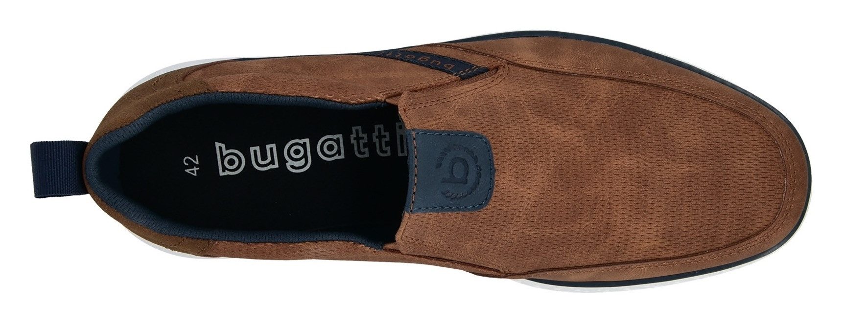 bugatti Slip-On Sneaker Slipper, Freizeitschuh, Halbschuh mit Stretcheinsatz