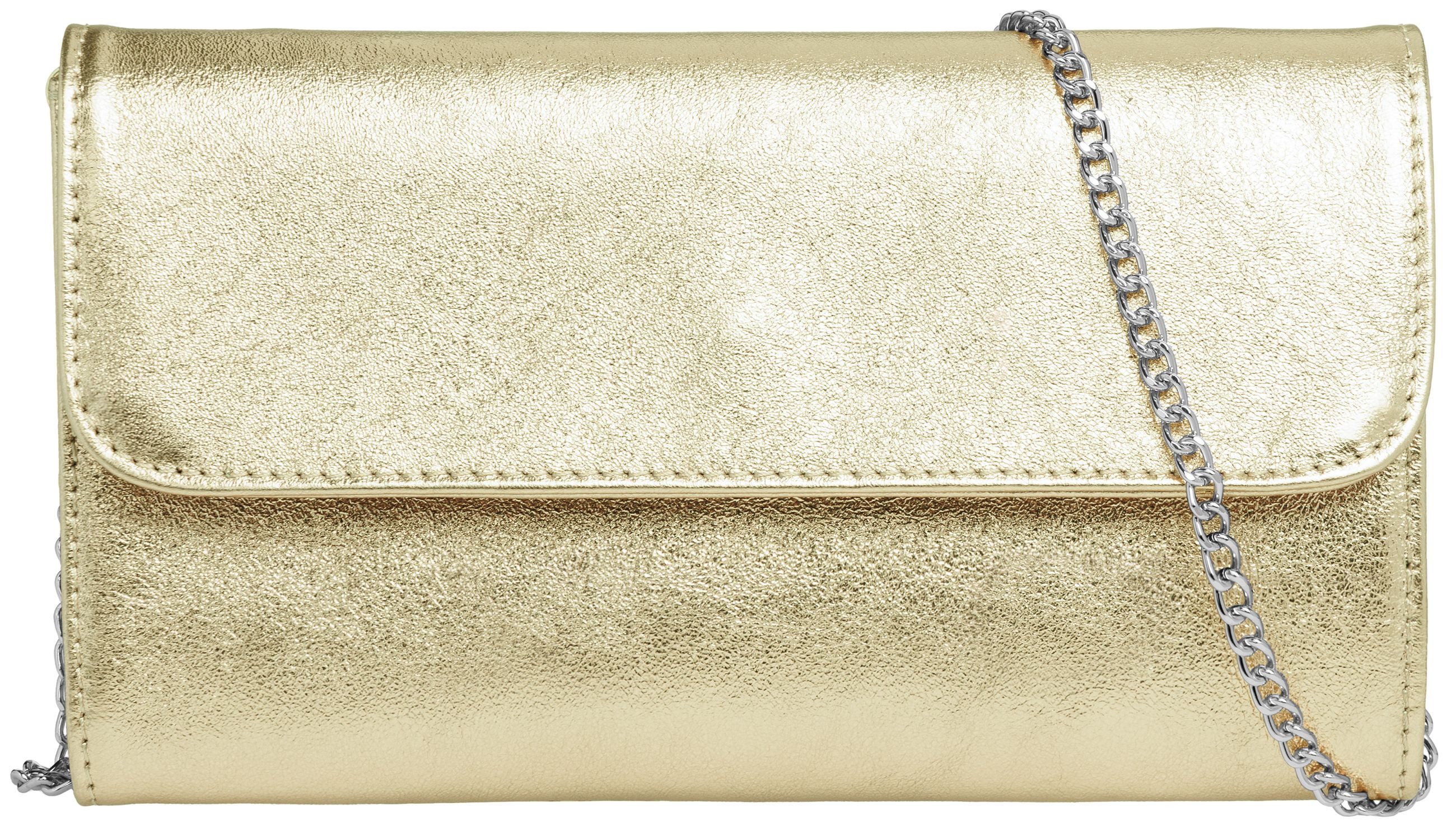 Caspar Clutch Abendtasche Metallic Leder Damen Tasche - PREMIUM LINE - Mode günstig online kaufen