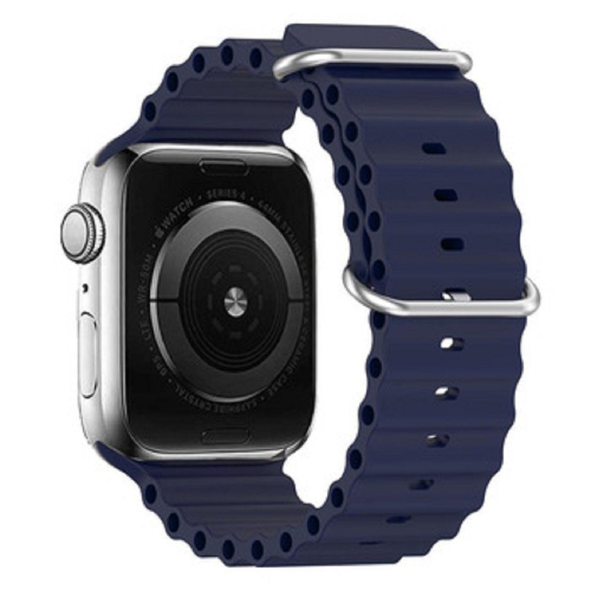 cofi1453 Smartwatch-Armband Silikon Armband Hülle kompatibel mit Ihrer Watch 42/44/45/49 Dunkelblau