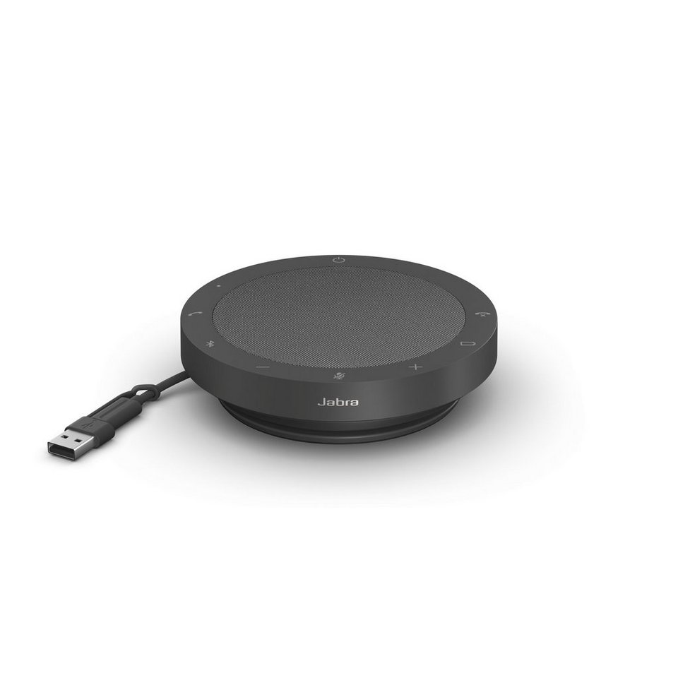 Jabra SPEAK2 55 UC Bluetooth-Lautsprecher (Bluetooth, USB- & Bluetooth-Konferenzlösung),  Freisprechlösung mit 50 mm großem Breitbandlautsprecher und Breitband-Audio