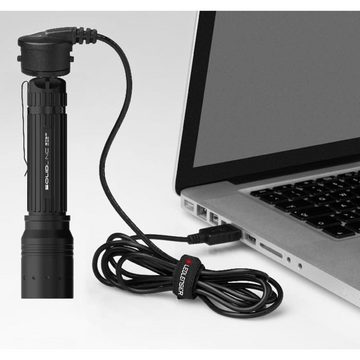 SOLIDLINE Taschenlampe Taschenlampe Aufladbar ST5R mit Clip 380 lm