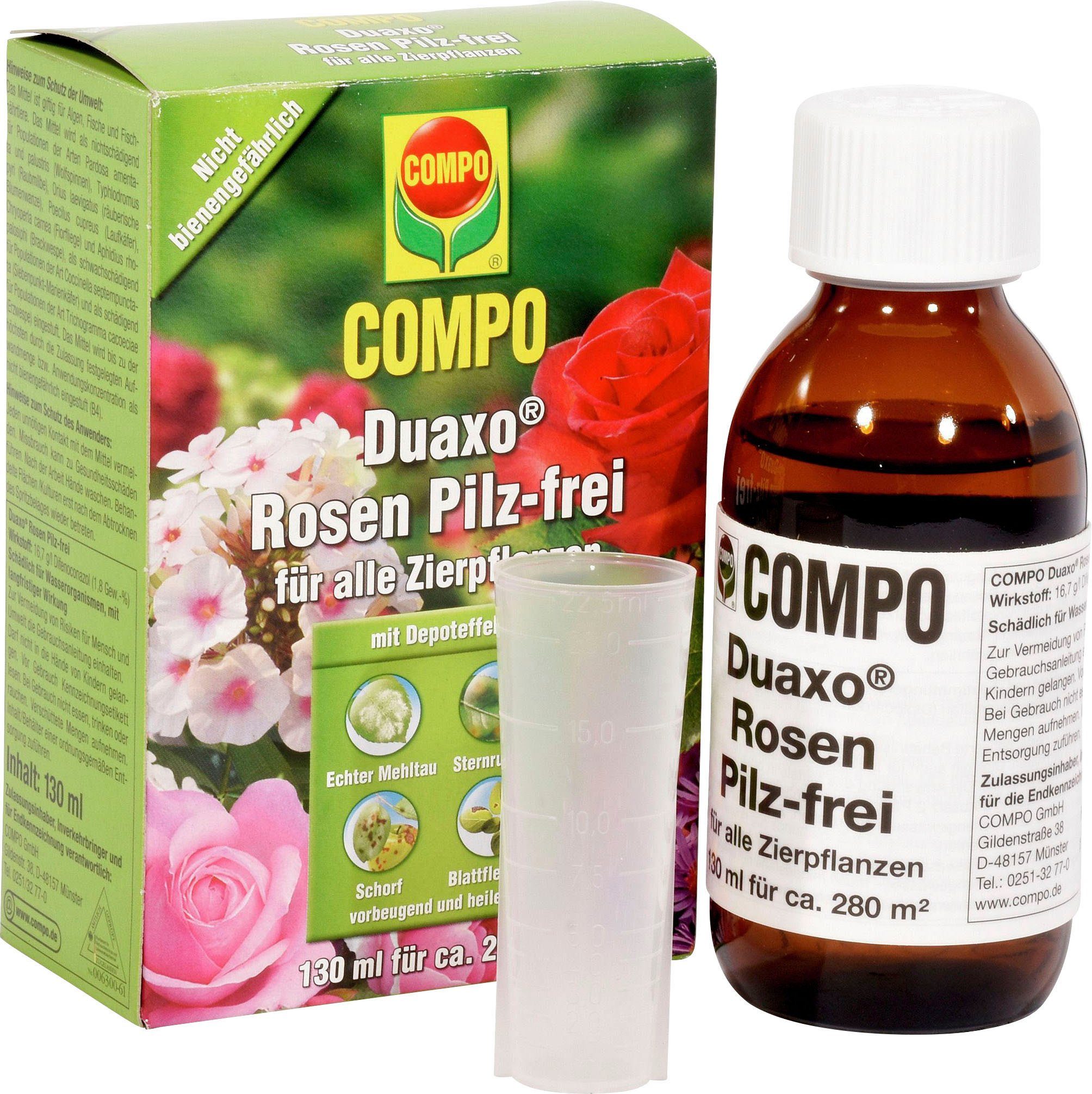Compo PflanzenPilzfrei Duaxo Rosen Pilzfrei für alle Zierpflanzen, 130 ml