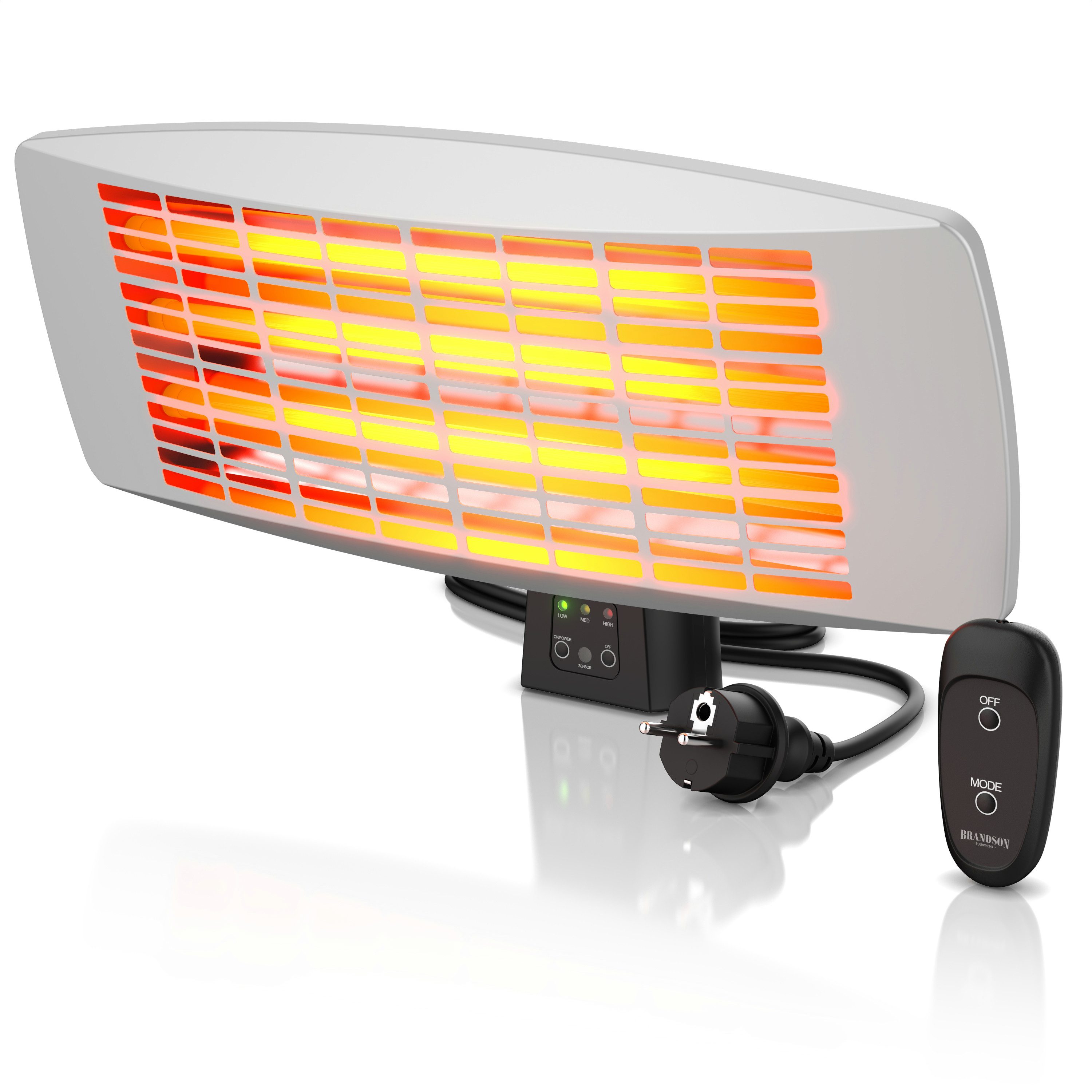 Brandson Wickeltisch-Heizstrahler mit Wandhalterung & Fernbedienung, Infrar günstig online kaufen