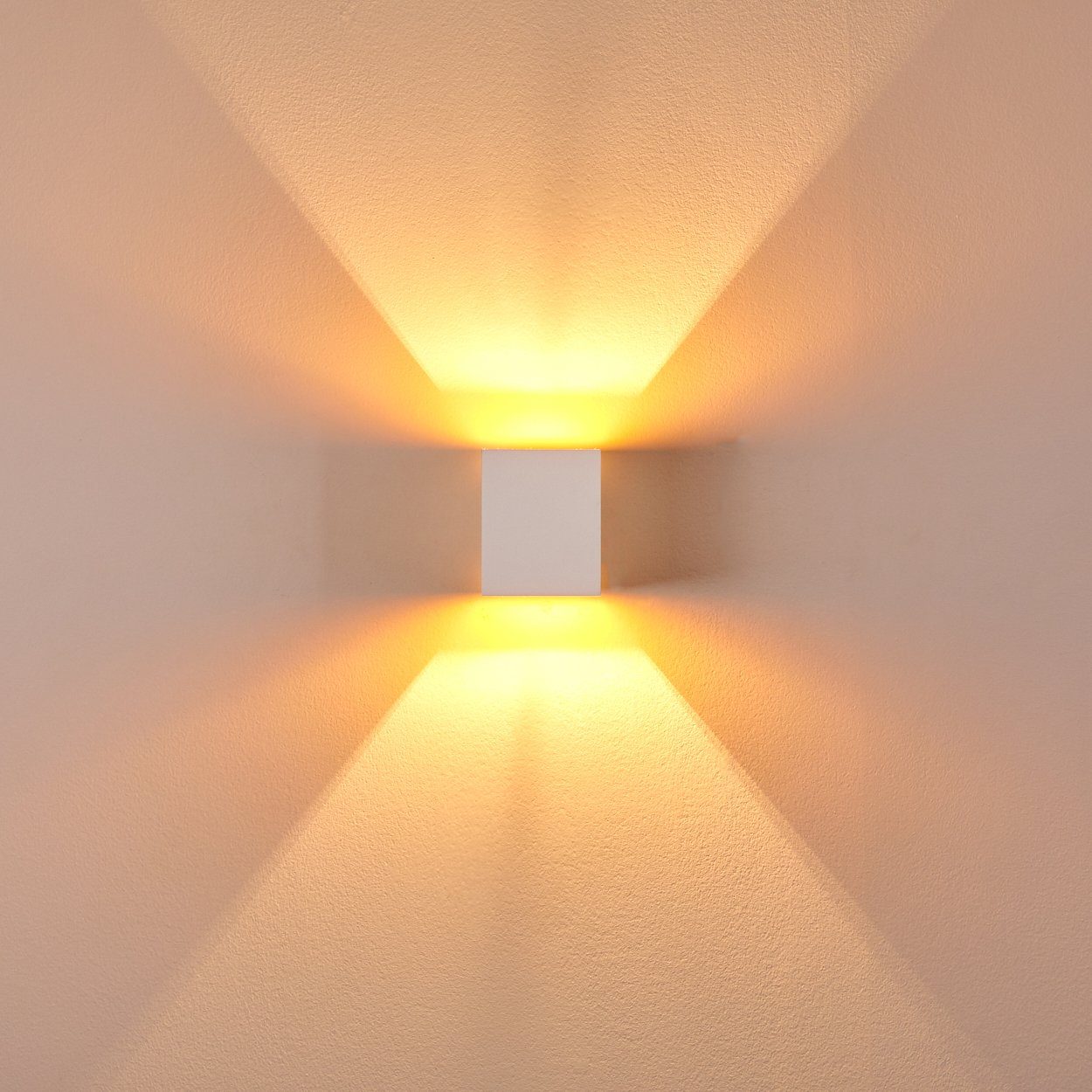 ohne Wandlampe Down-Effekt in Cube/Innen 1xG9, »Albe« Metall & Weiß/Gold, Leuchtmittel, aus moderne hofstein Lichteffekt, Wandleuchte Up mit mit
