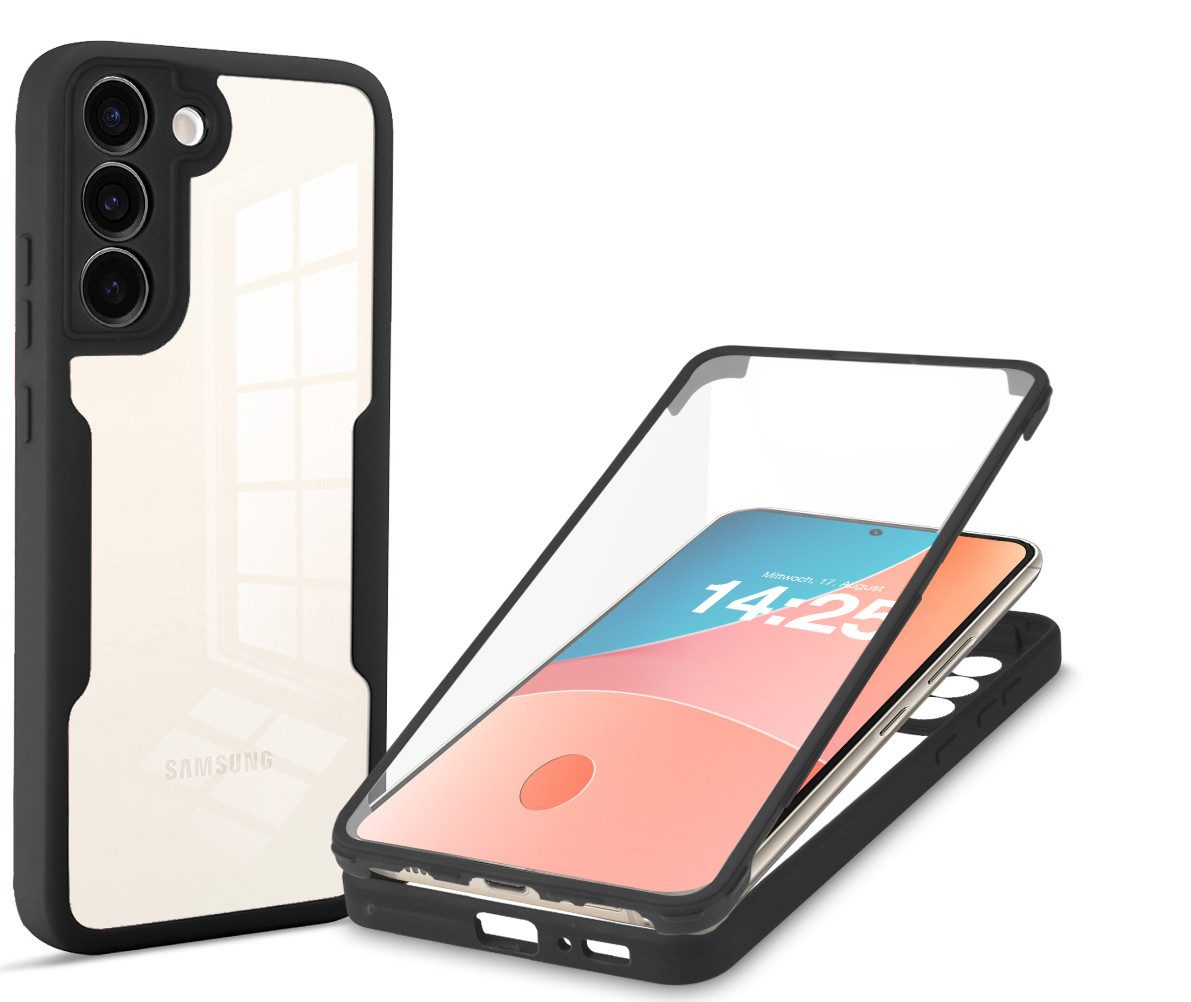 Tec-Expert Handyhülle 360 Grad Hülle für Samsung Galaxy S23 6.1 Zoll, 6.1, Rundum Schutz Cover Case Hülle robust
