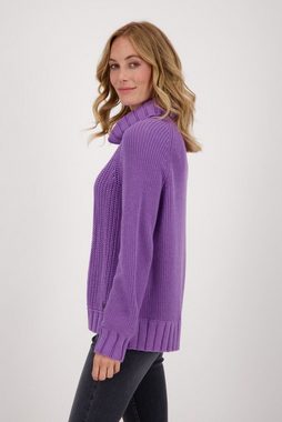 Monari Rollkragenpullover Oversized Rollkragen Pullover aus Baumwolle