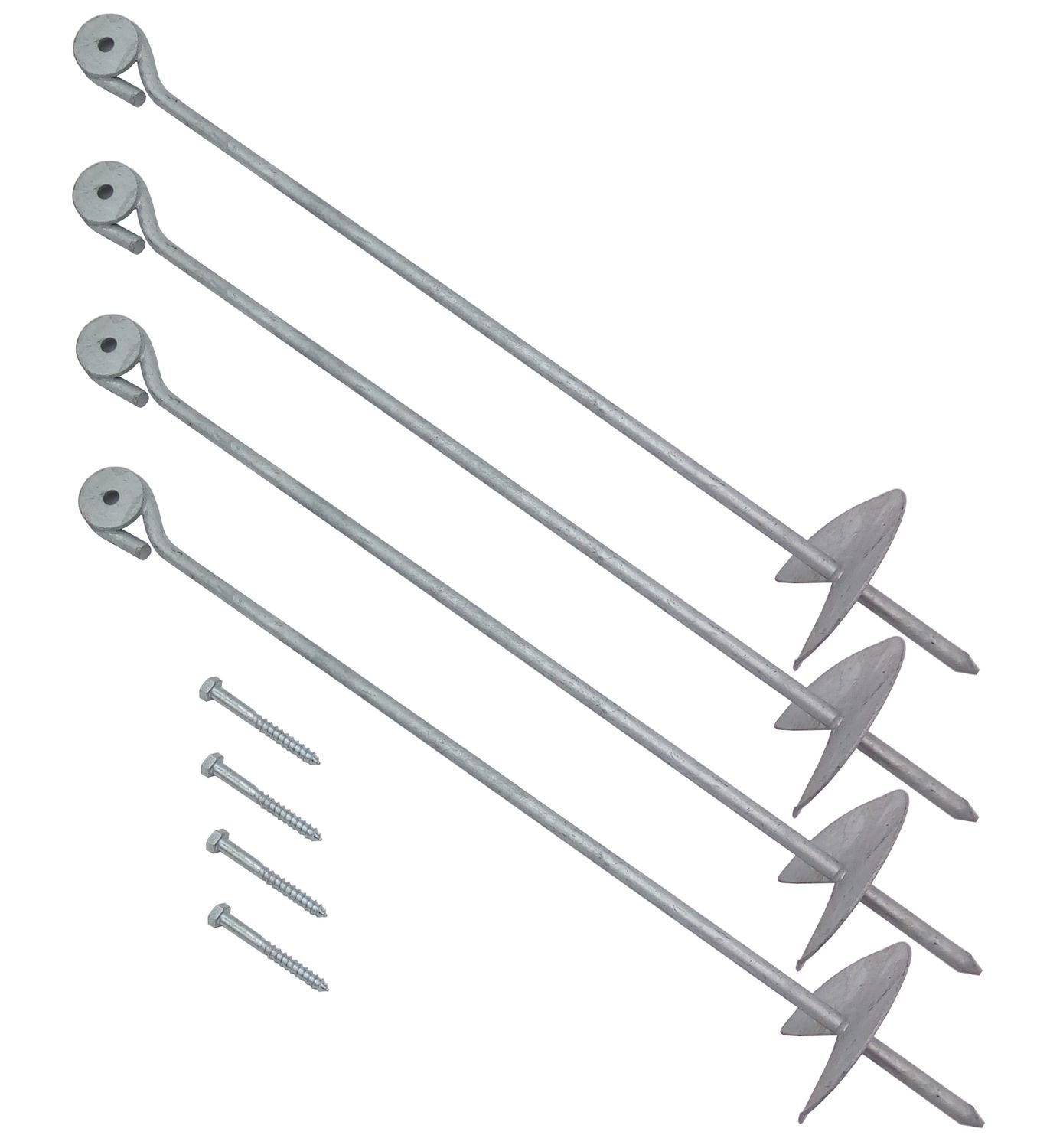 Pfostenträger 4x Erdanker 60cm Bodenanker f Schaukel Spielturm Erdnagel Befestigungs