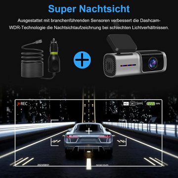 yozhiqu High Definition Car Recorder - WiFi Verbindung, 2560*1600 Auflösung Dashcam (30 Bilder pro Sekunde, 1080P Full HD, Nachtsicht, Rechtshänder)