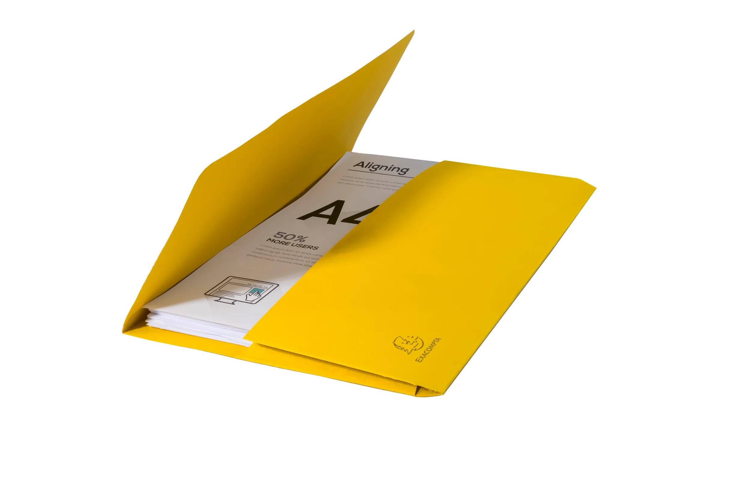 EXACOMPTA Dokumententasche 50er Aktenmappe Verschlußkappe RC Karton 290g A4 Forever Gelb - 47679E, Document wallet