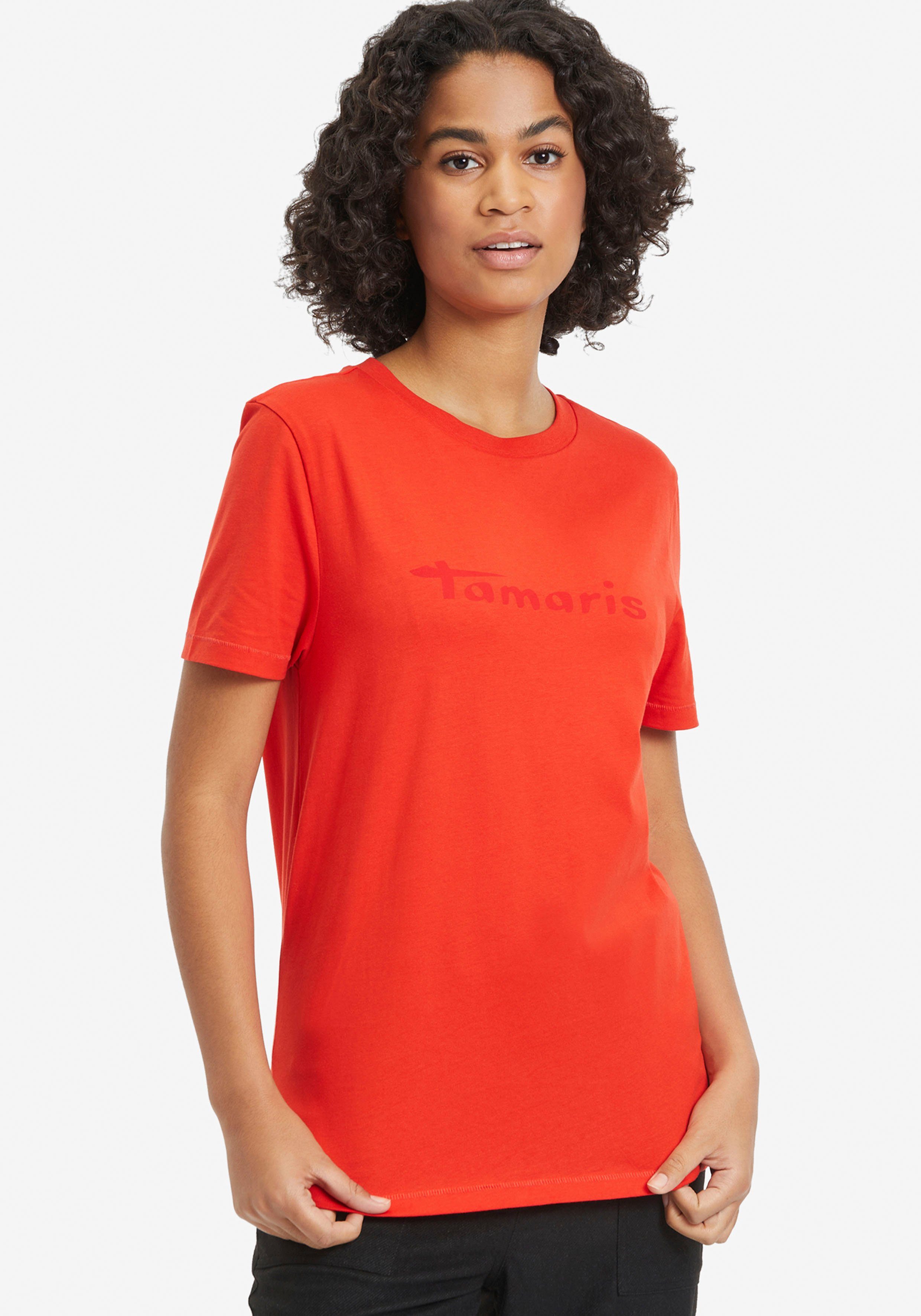 Tamaris T-Shirt mit Rundhalsausschnitt - NEUE KOLLEKTION