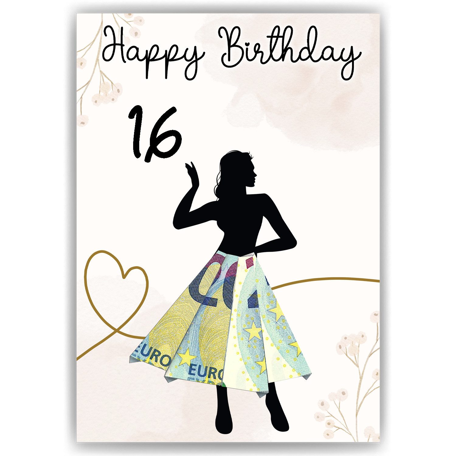 Tigerlino Poster Geldgeschenk Geburtstag Frauen Freundin günstig online kaufen