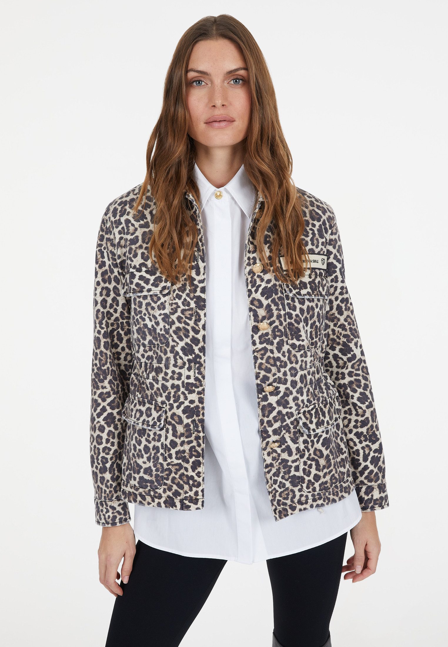 MARC AUREL Fieldjacket mit Leoprint günstig online kaufen