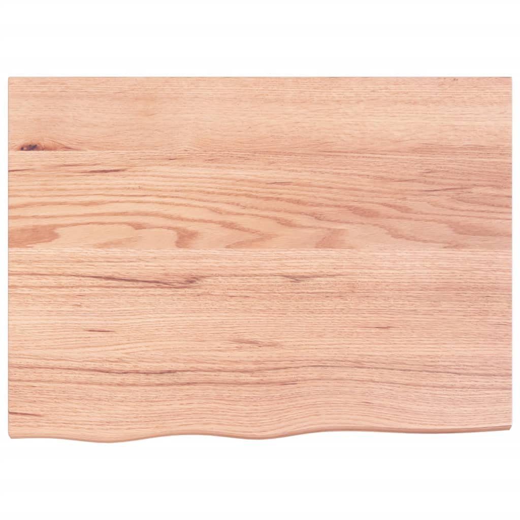 Massivholz furnicato 80x60x(2-4) cm Wandregal Hellbraun Behandelt Eiche