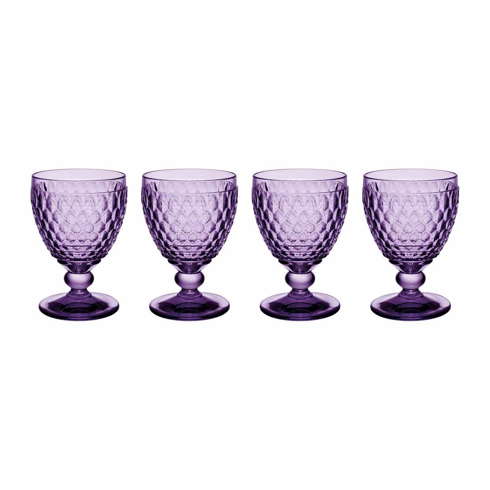 Villeroy & Boch Glas Boston Coloured Wassergläser 400 ml 4er Set, Glas Lavender