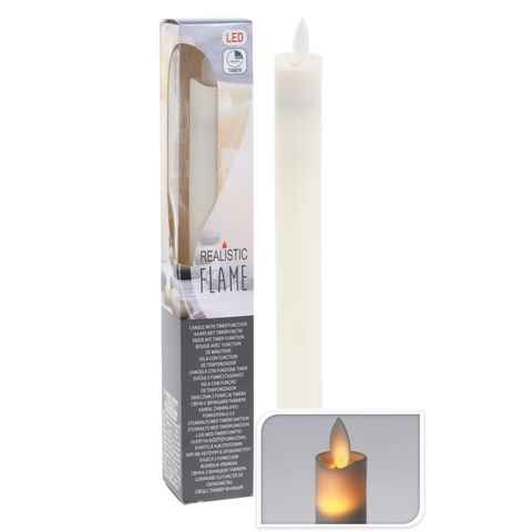 Spetebo LED-Kerze LED Stabkerze - 23 cm - mit realistischer Flamme (Stück, 1-tlg., Stabkerze 23 cm), inkl. Timer
