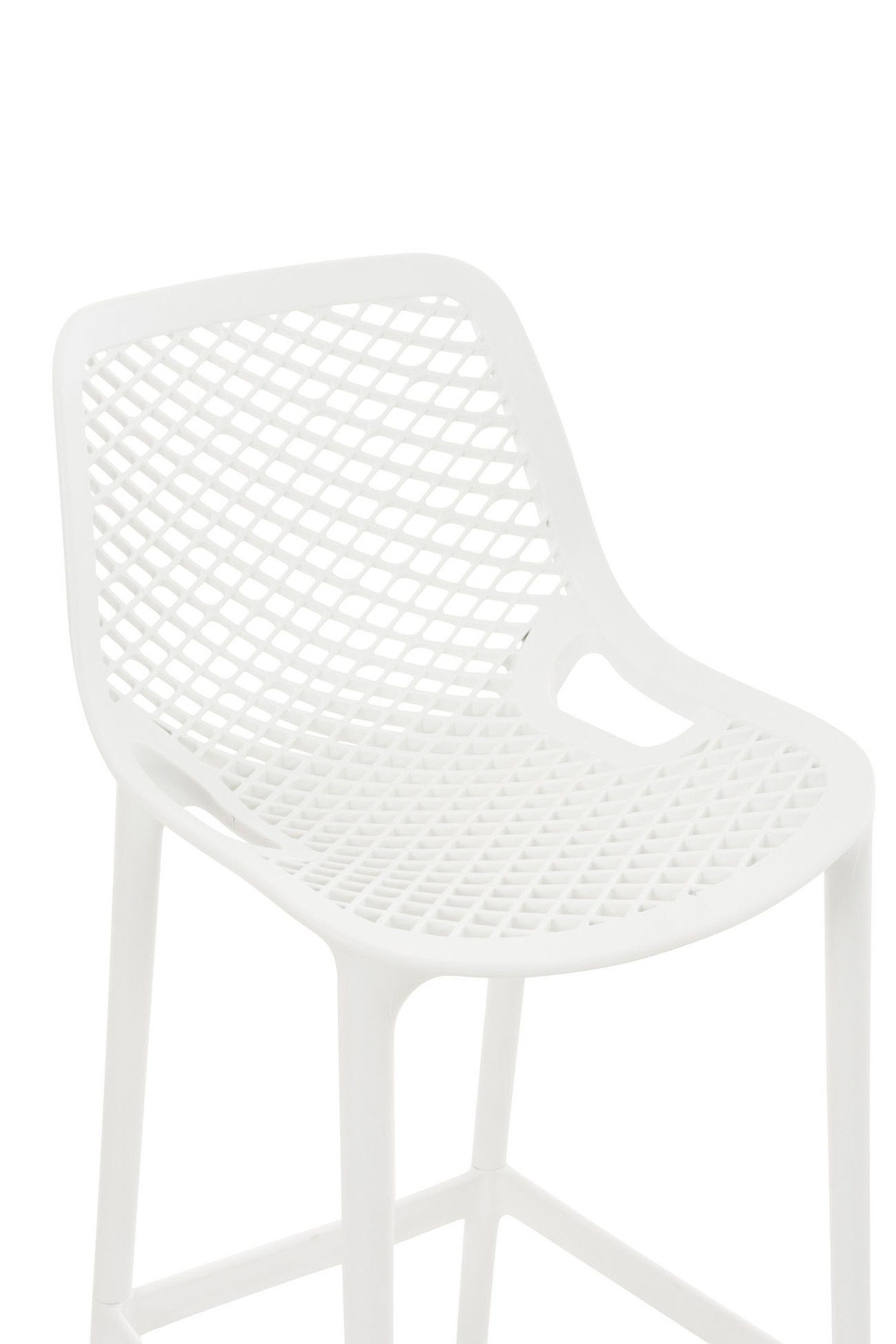angenehmer Fußstütze Air Kunststoff Barhocker Sitzfläche: für Kunststoff Gestell (mit Hocker Küche), - - TPFLiving Weiß & Theke