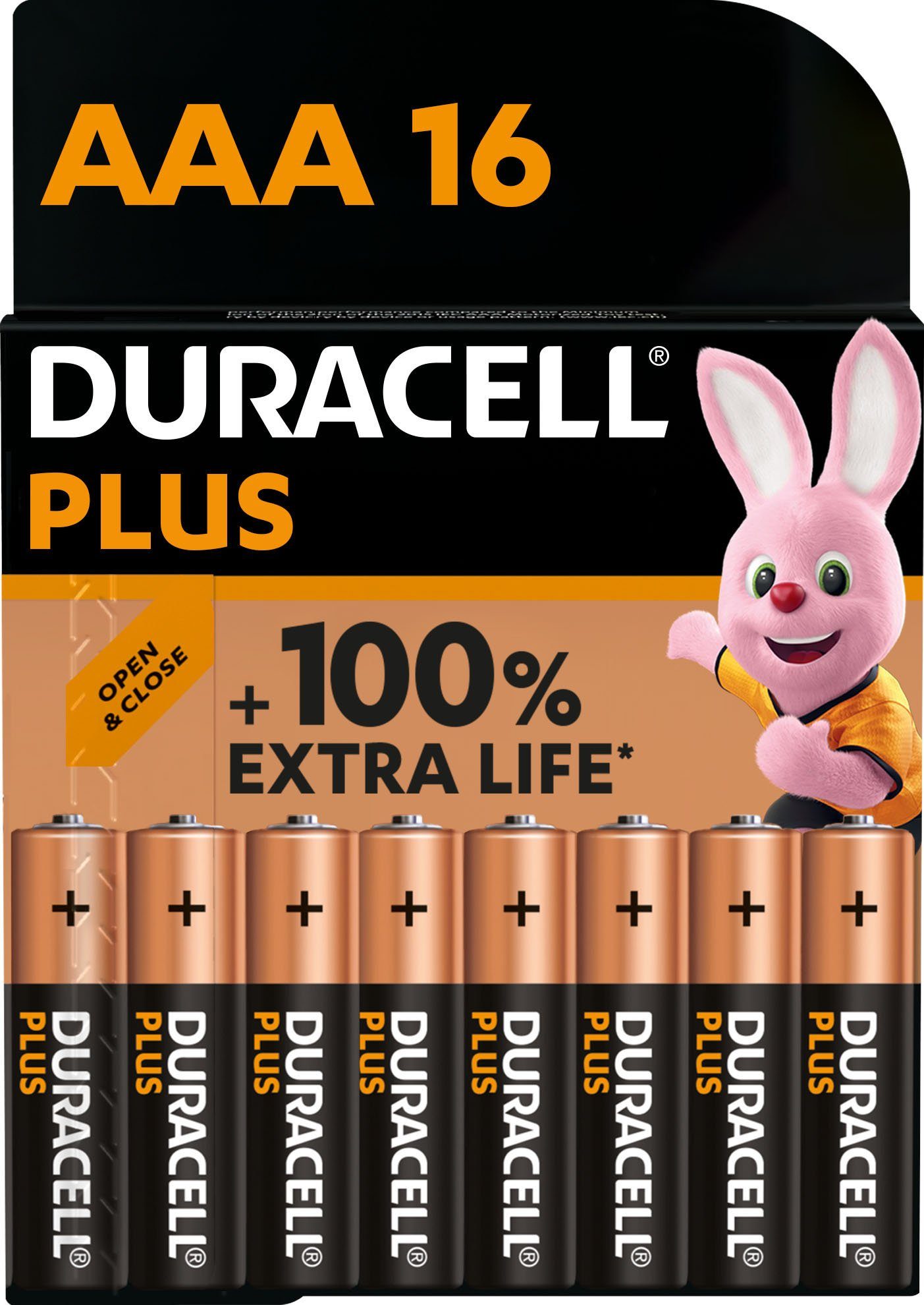 Duracell 16er Pack Plus Batterie, LR03 (1,5 V, 16 St), AAA Battrie Set