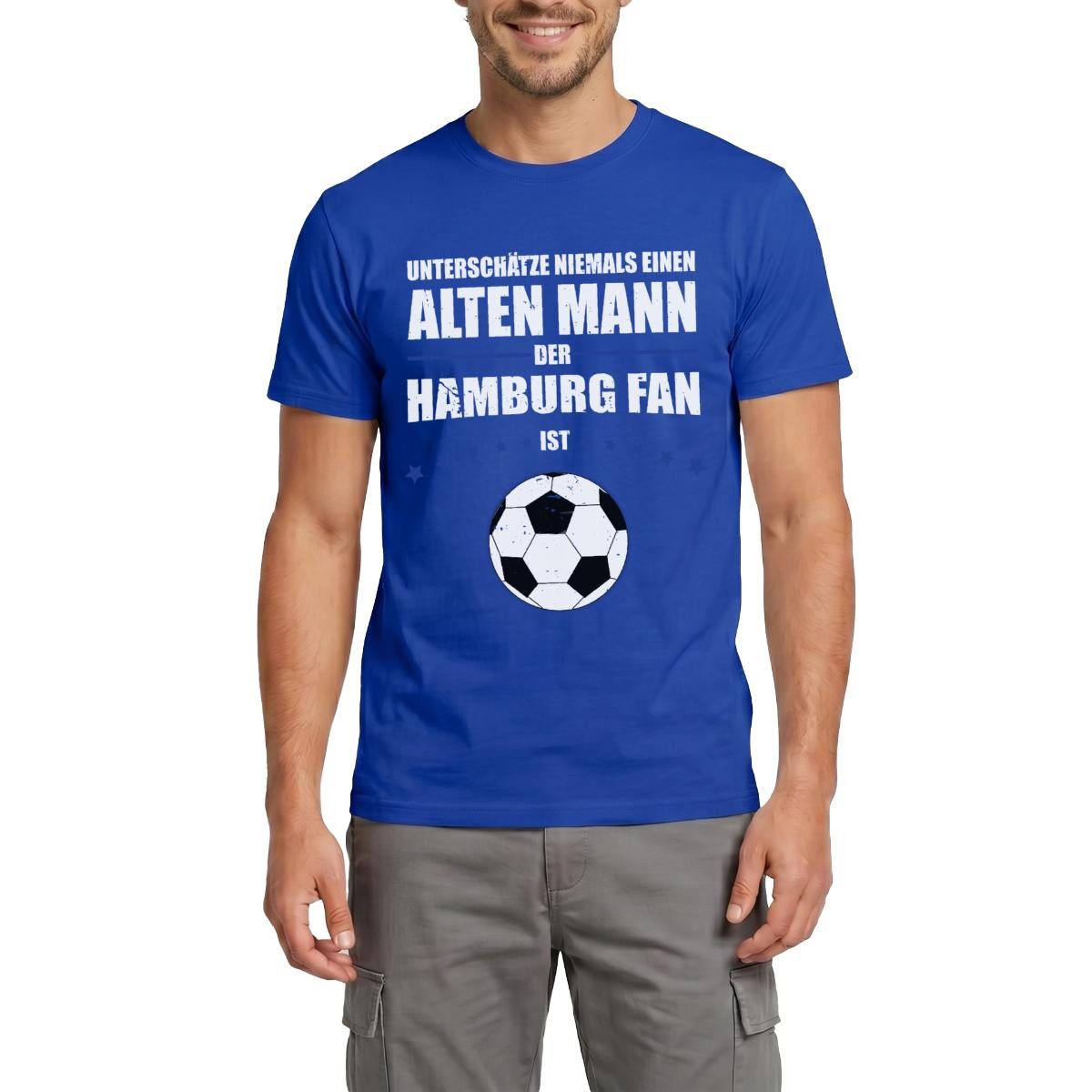 Spreadshirt T-Shirt Alter Mann Leidenschaft Hamburg Fußball Fan Männer T-Shirt (1-tlg)