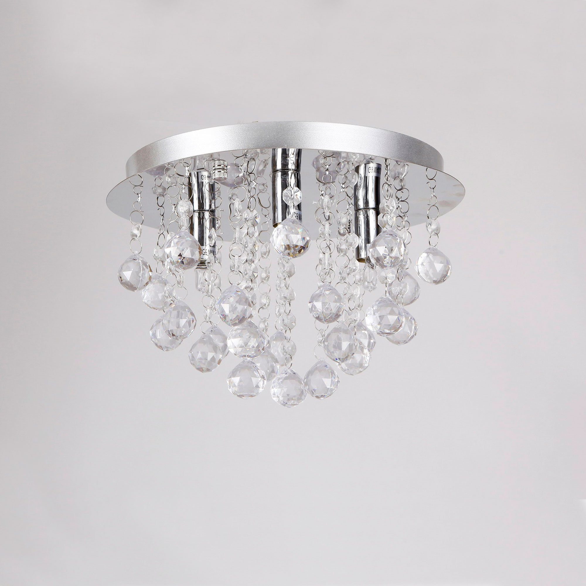 lux.pro Deckenleuchte, ohne Leuchtmittel, »Trio« mit Kunstkristallen - 3xG9