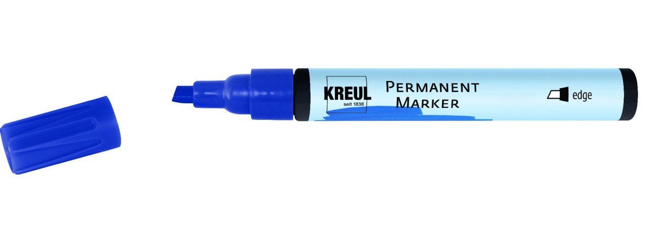 blau Kreul Kreul Permanentmarker Flachpinsel