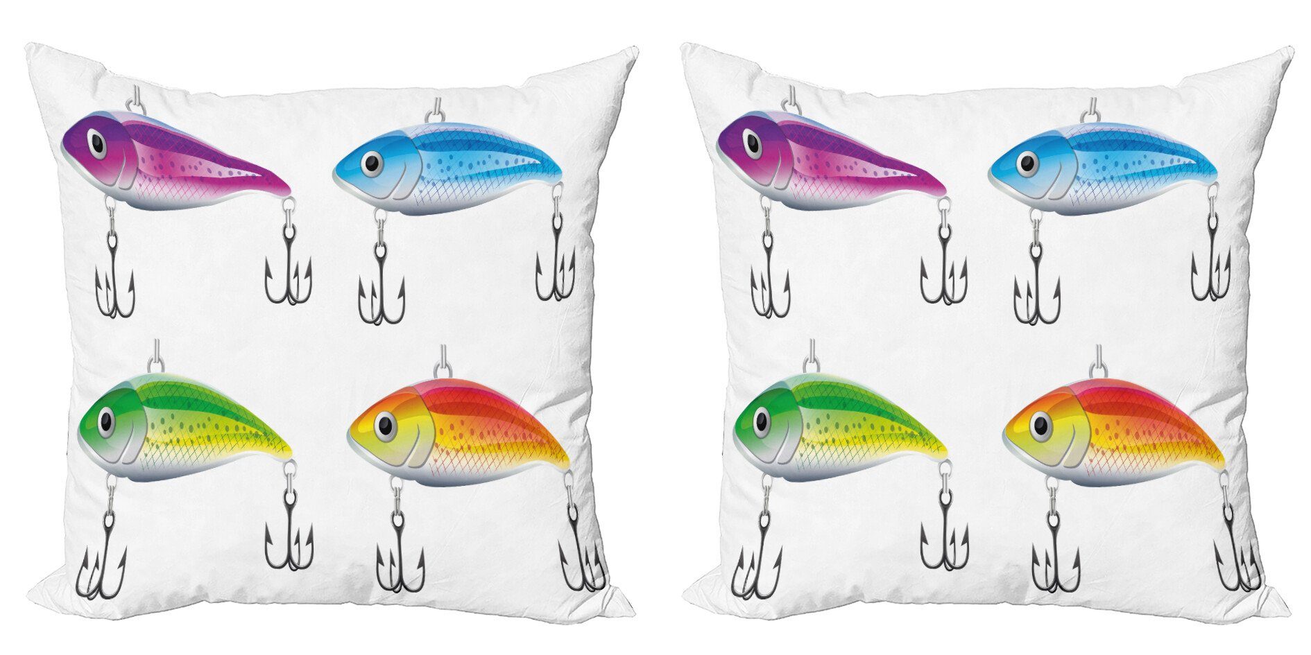 Kissenbezüge Modern Accent Doppelseitiger Digitaldruck, Abakuhaus (2 Stück), Fisch Seeseediagramm Tiere