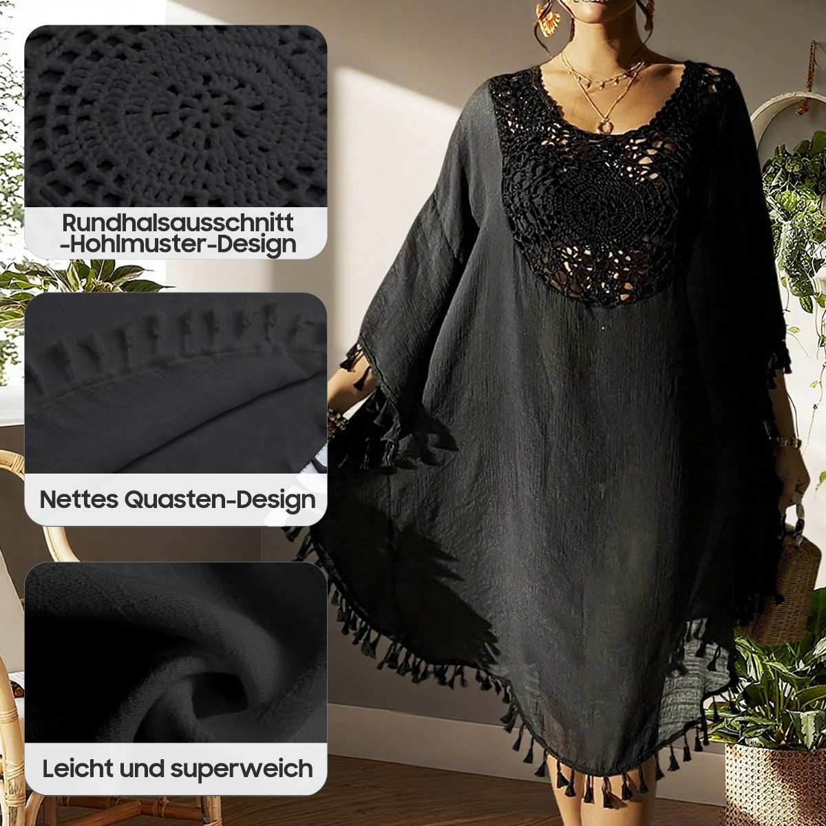 RWEUOQ Strandkleid Damen Bikini Cover Up günstig online kaufen