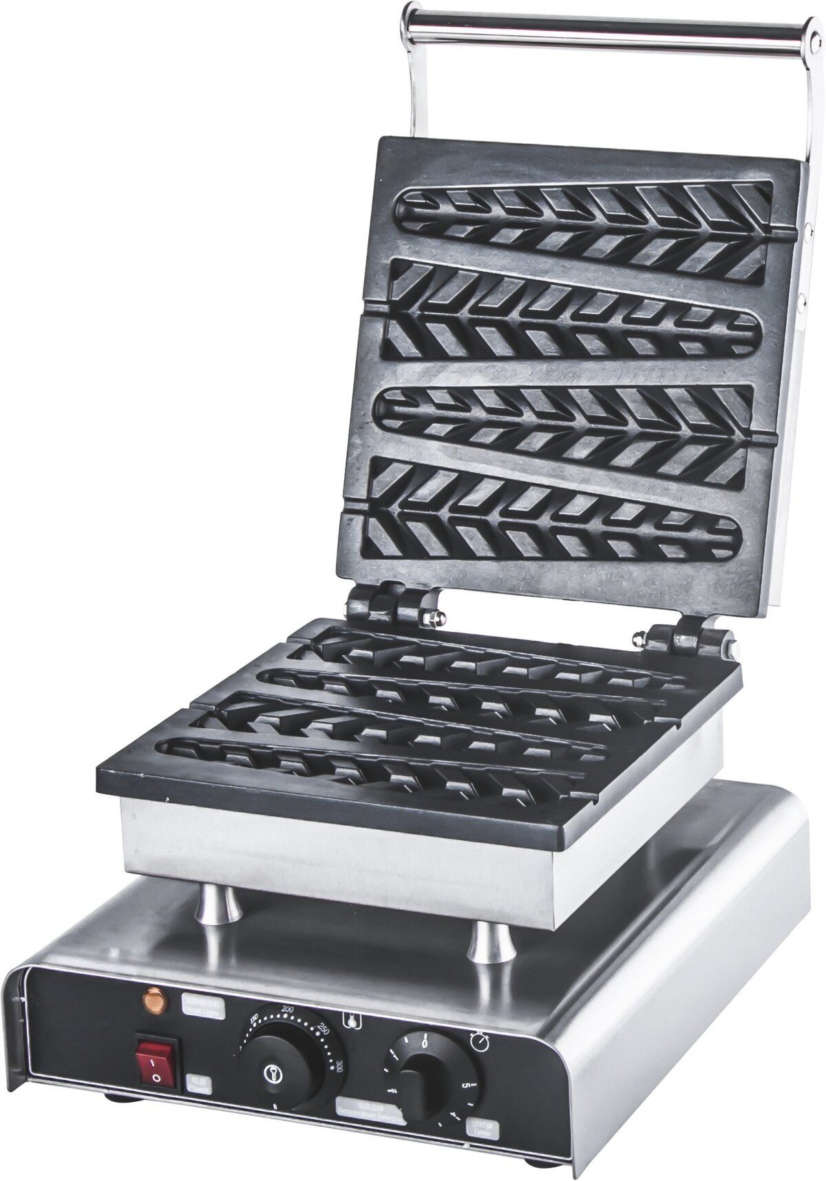 GastroHero 2-in-1-Kombi-Waffeleisen Doppel Waffeleisen rund 2x Ø18 cm Waffelgerät Gastro, 1550 W, Signalleuchte zur Temperaturanzeige, stufenlos regelbar bis 250°C