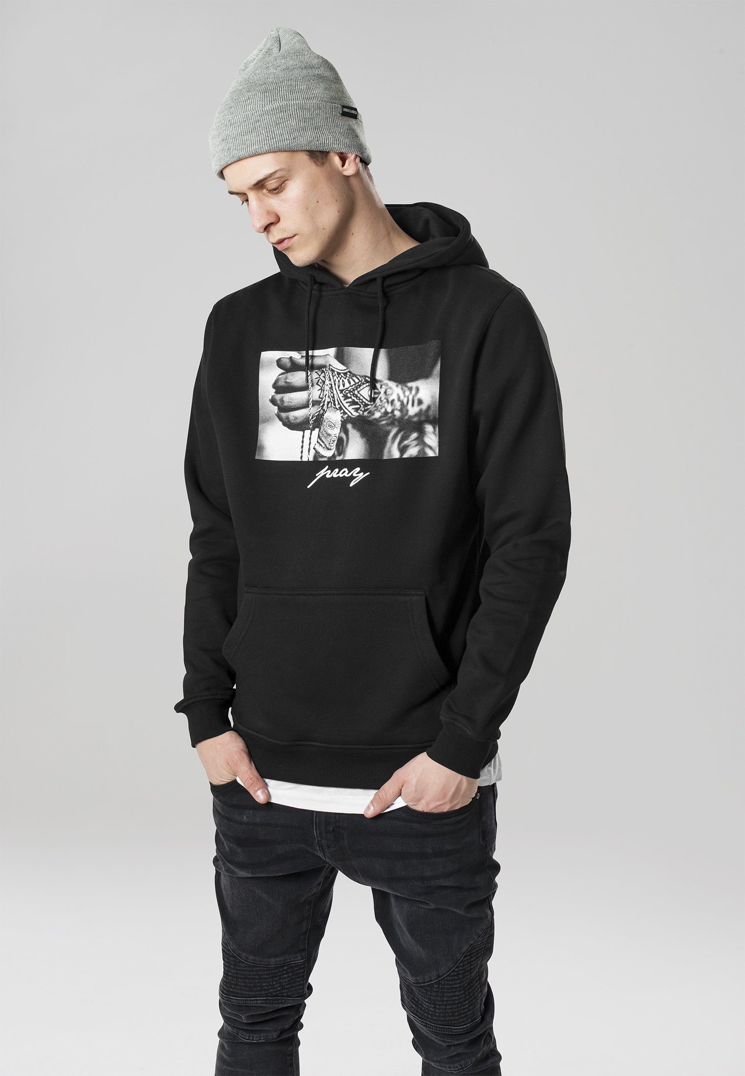 Klicken Sie hier für Informationen zu MisterTee Sweater (1-tlg) Pray black 2.0 Herren Hoody