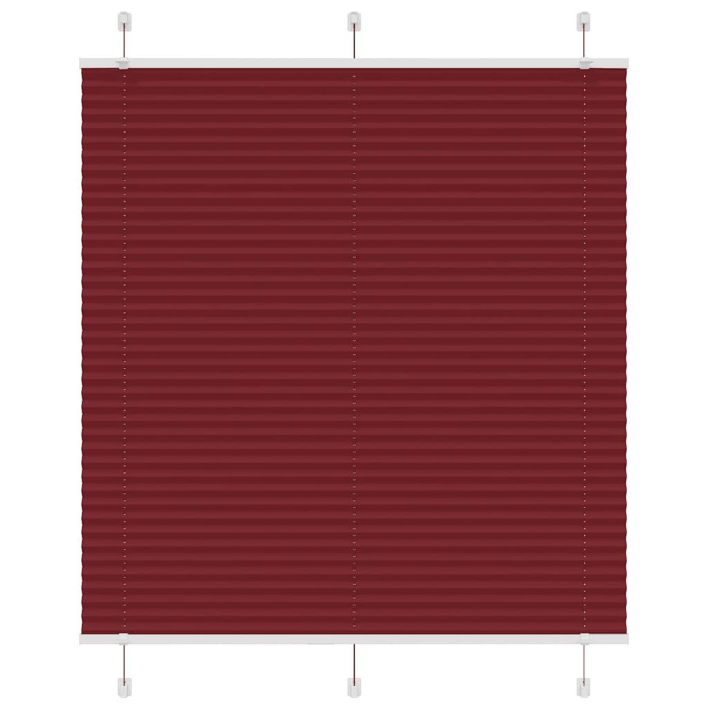 vidaXL Jalousie 115 x 100 cm Plissee Bordeauxrot 115x100 cm Stoffbreite 114,4 cm Polye