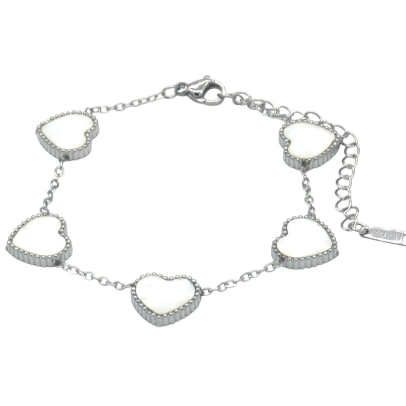KARMA Armband Damen Edelstahl Herzen Silber günstig online kaufen