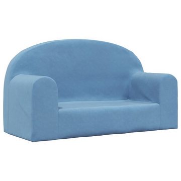 DOTMALL Kindersofa 2-Sitzer Kindersofa Blau Weicher Plüsch Stretch Bequem