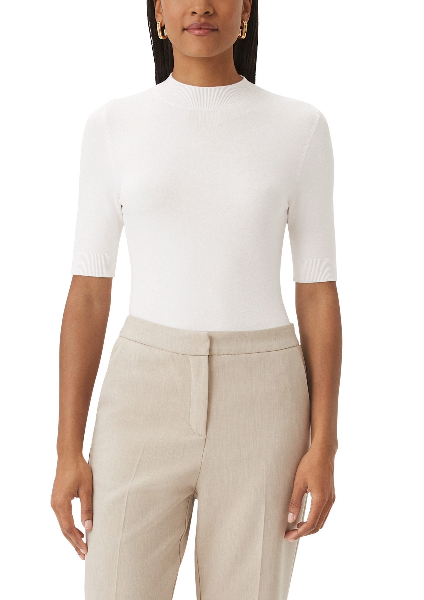 comma Strickpullover mit Turtleneck, halbarm günstig online kaufen