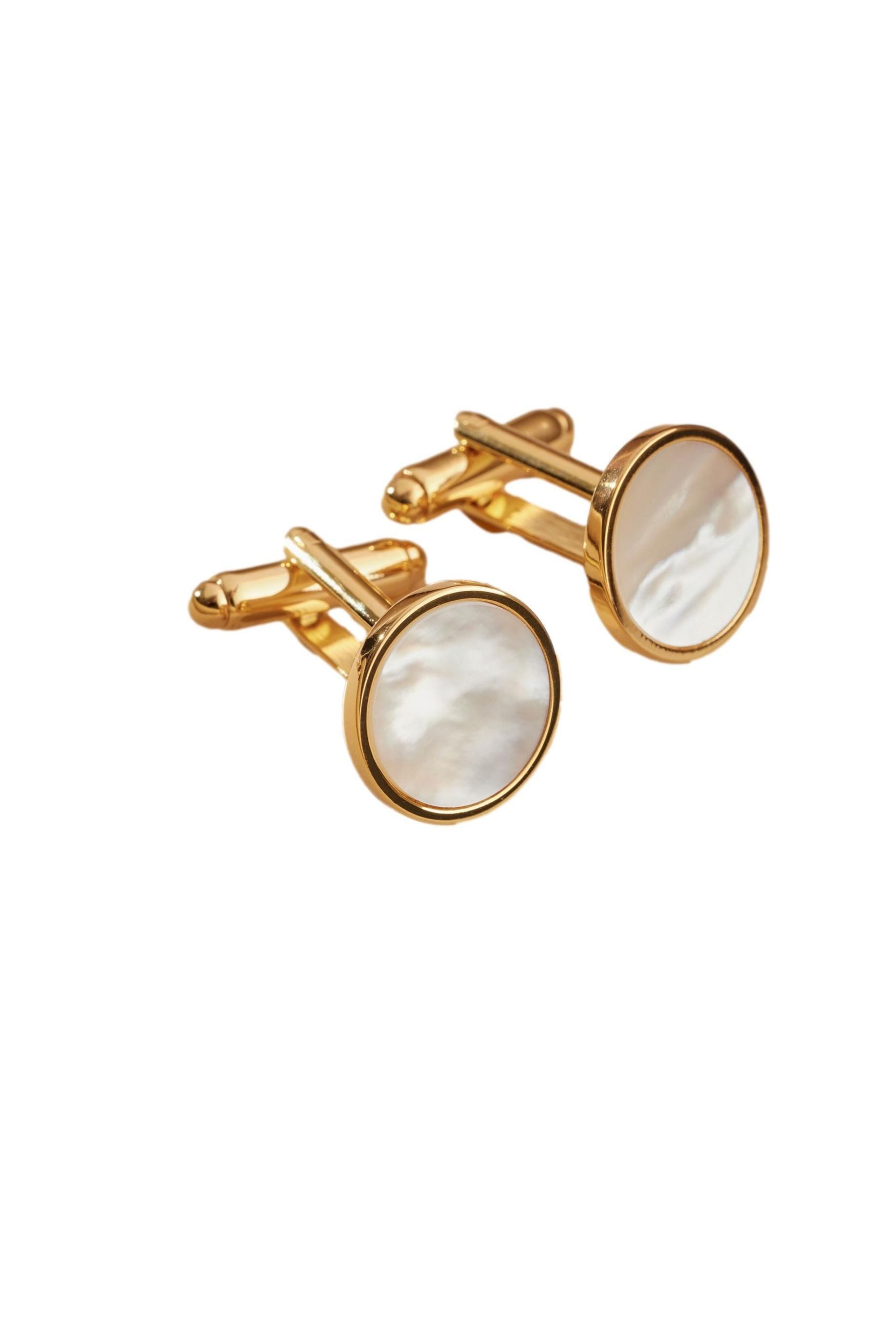 Next Manschettenknöpfe Signature Perlmutt-Manschettenknöpfe (1-Paar) günstig online kaufen