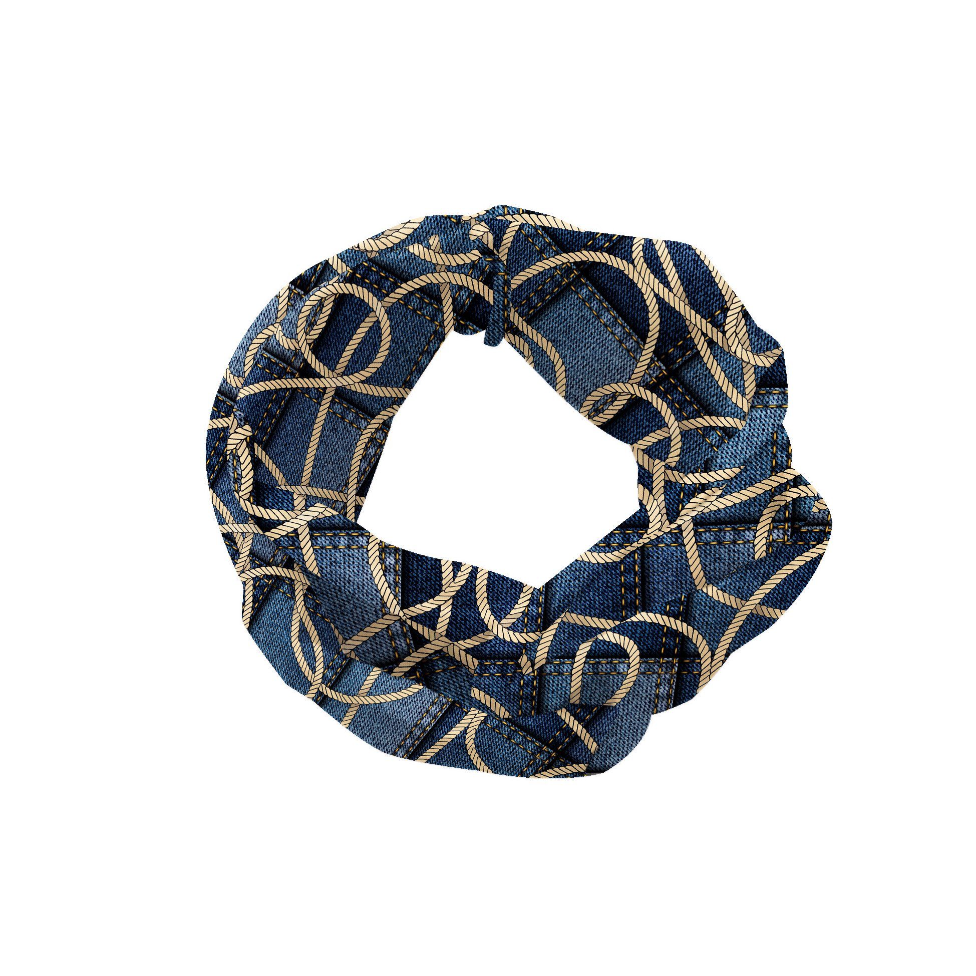 Abakuhaus Stirnband Elastisch und Denim alltags Blau Angenehme Seil accessories Patchwork