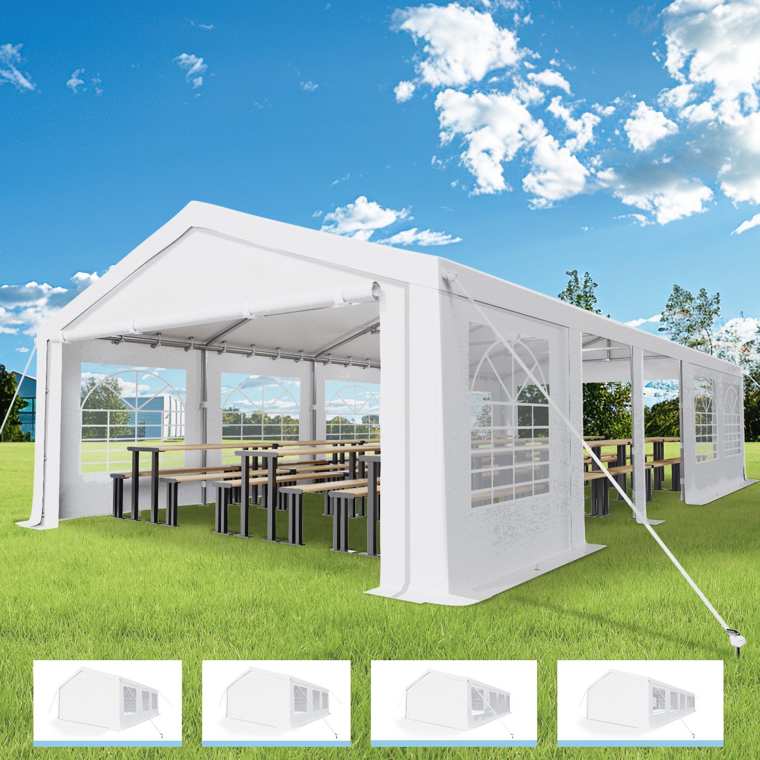 HOMALL Pavillon Partyzelt 3x4/3x6/4x6/4x8/4x10, Festzelt Stabiles, Wasserdi günstig online kaufen